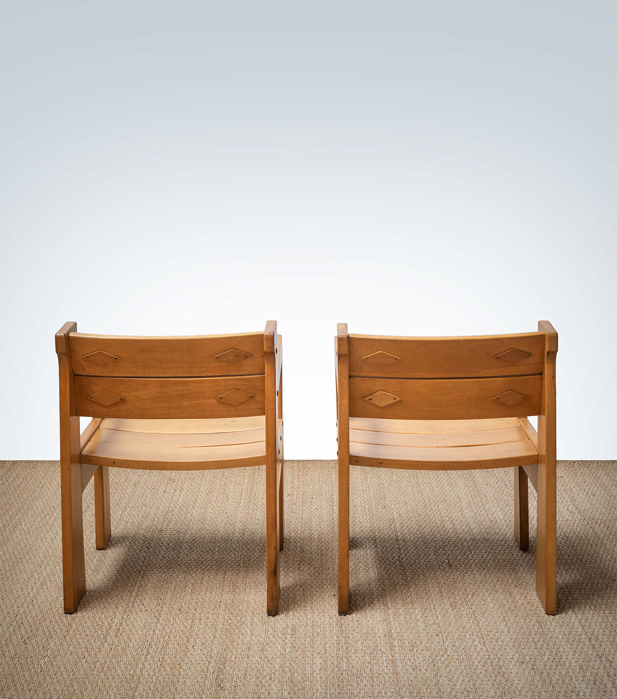 Rationalist Czech Beechwood Armchairs