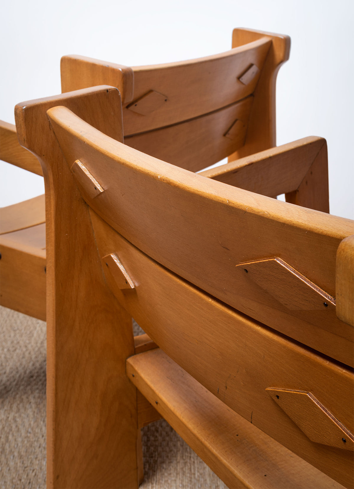 Rationalist Czech Beechwood Armchairs