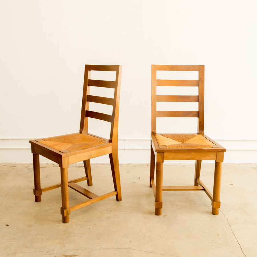 Jacques Adnet Style | Ladder Back Dining Chairs