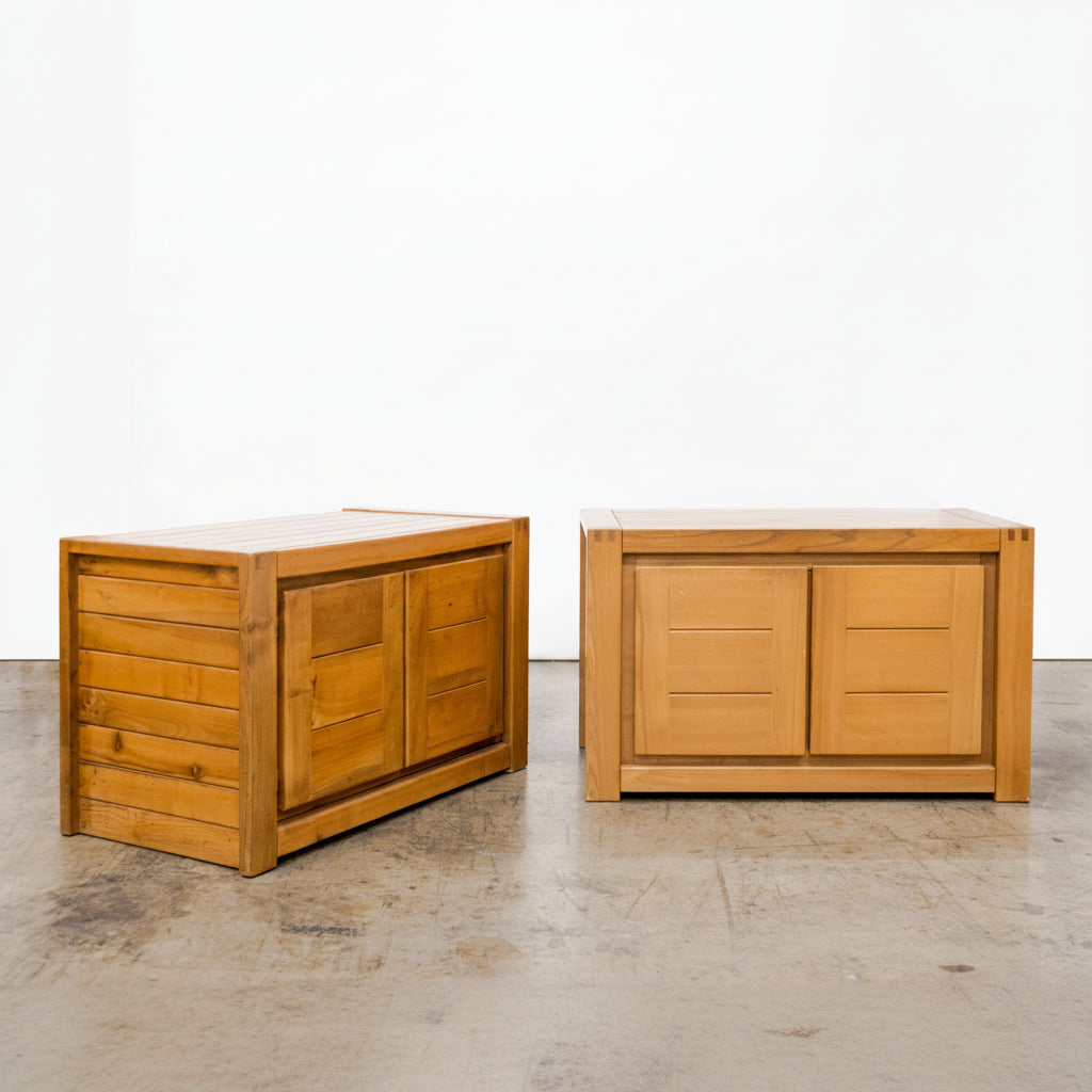 Maison Regain | Brutalist Elm Wood Cupboards