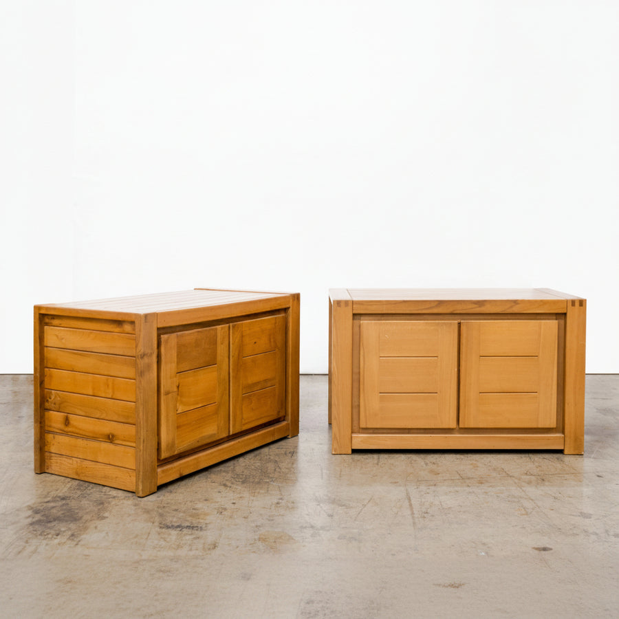 Maison Regain | Brutalist Elm Wood Cupboards