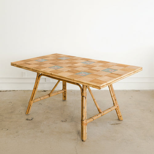 Audoux Minet + Roger Capron | Bamboo + Tile Dining Table