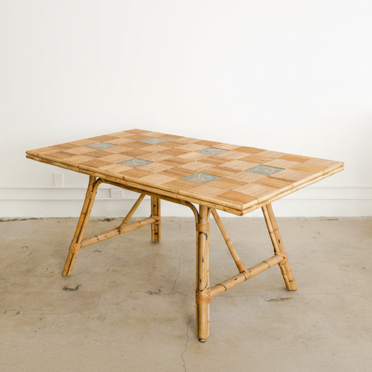 Audoux Minet + Roger Capron | Bamboo + Tile Dining Table