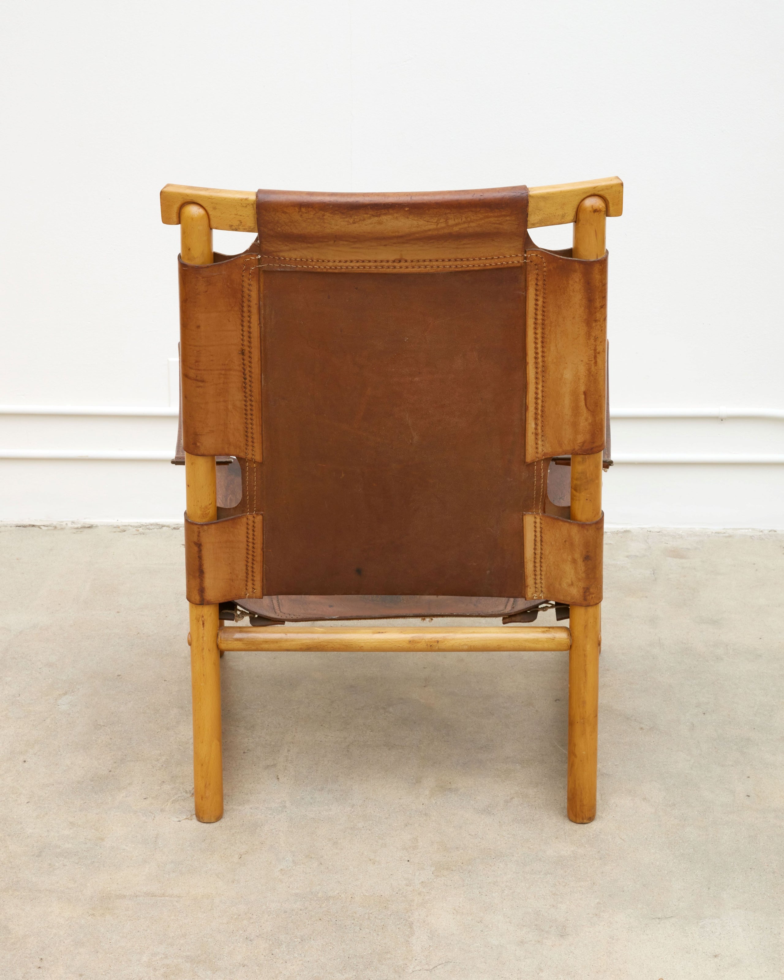 Scandinavian Leather Sling Chair