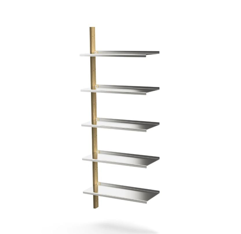 MAZŌ | MOD Shelving System - Aluminum + Oak
