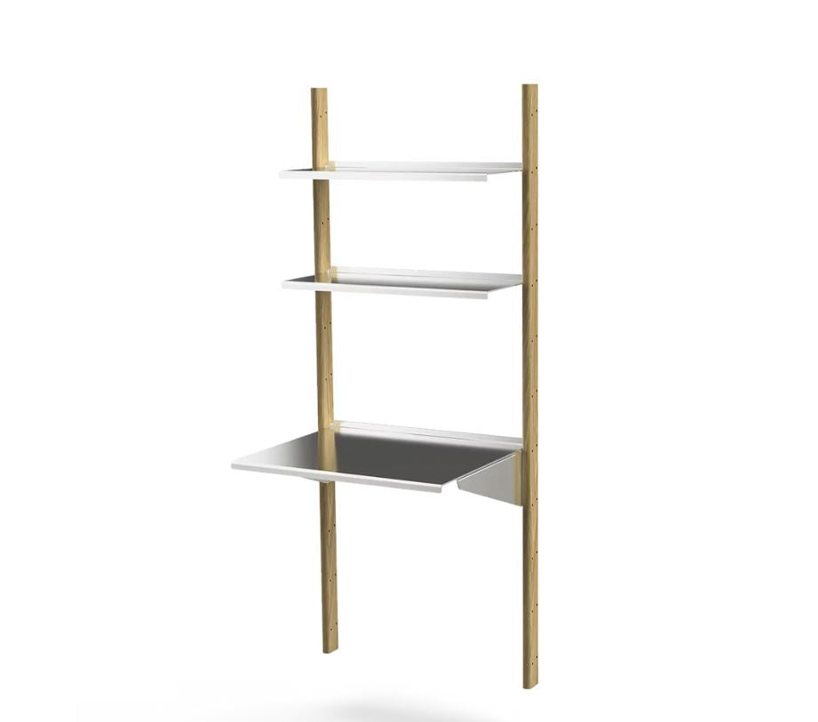 MAZŌ | MOD Shelving System - Aluminum + Oak