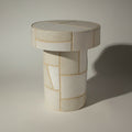 Streicher Goods | Patchwork Side Table - White