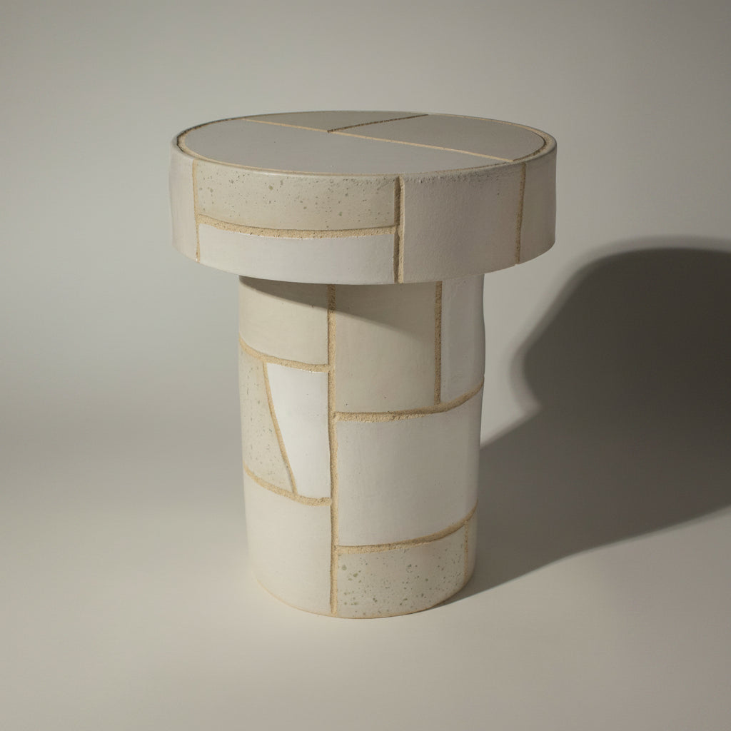 Streicher Goods | Patchwork Side Table - White