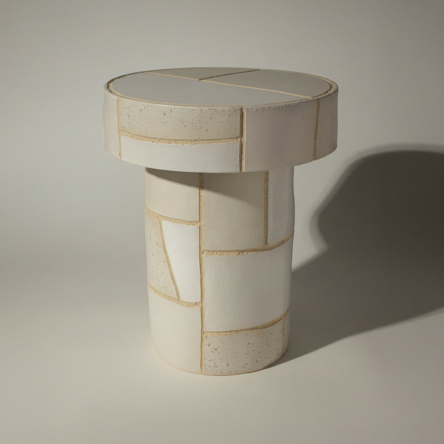 Streicher Goods | Patchwork Side Table - White