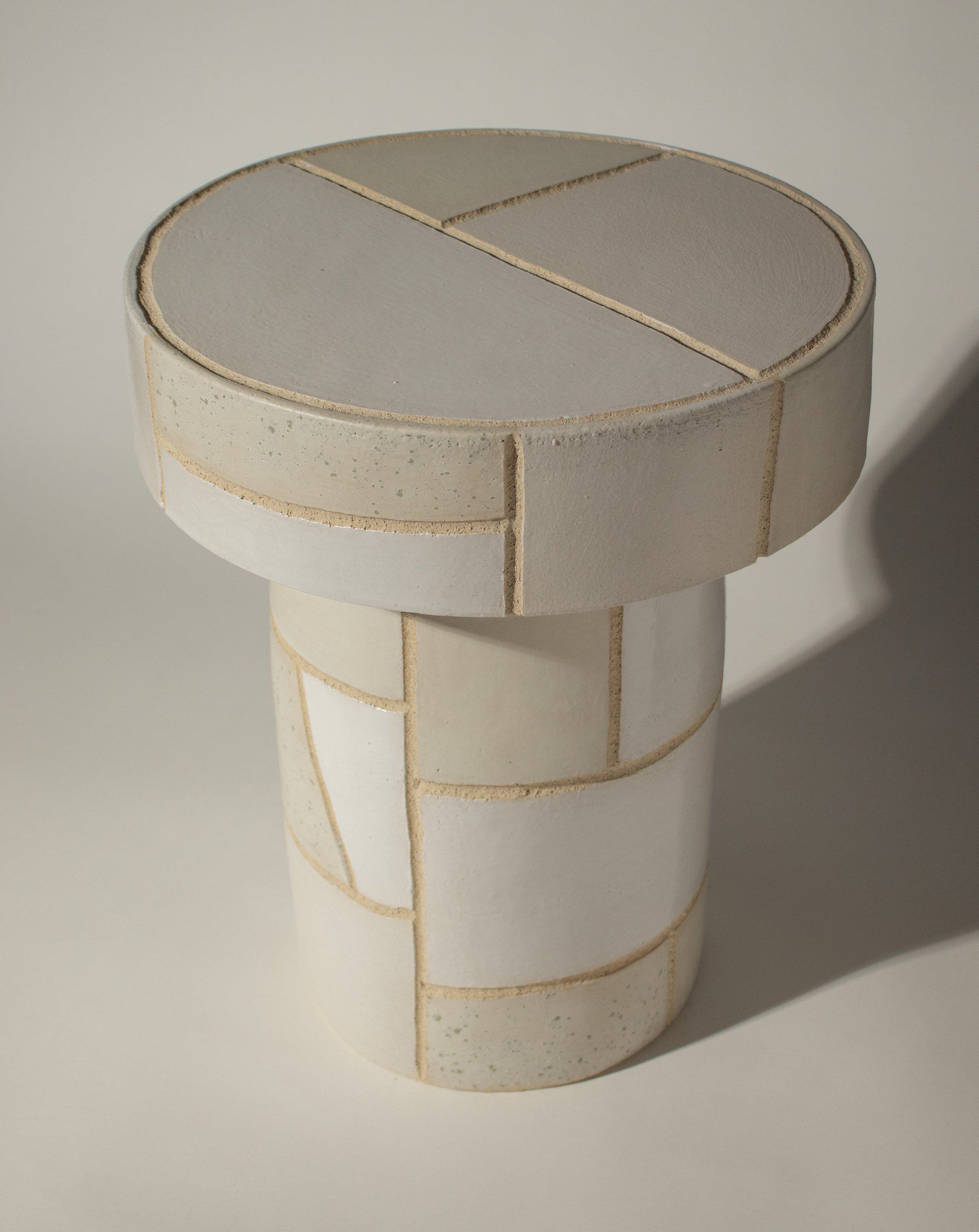 Streicher Goods | Patchwork Side Table - White
