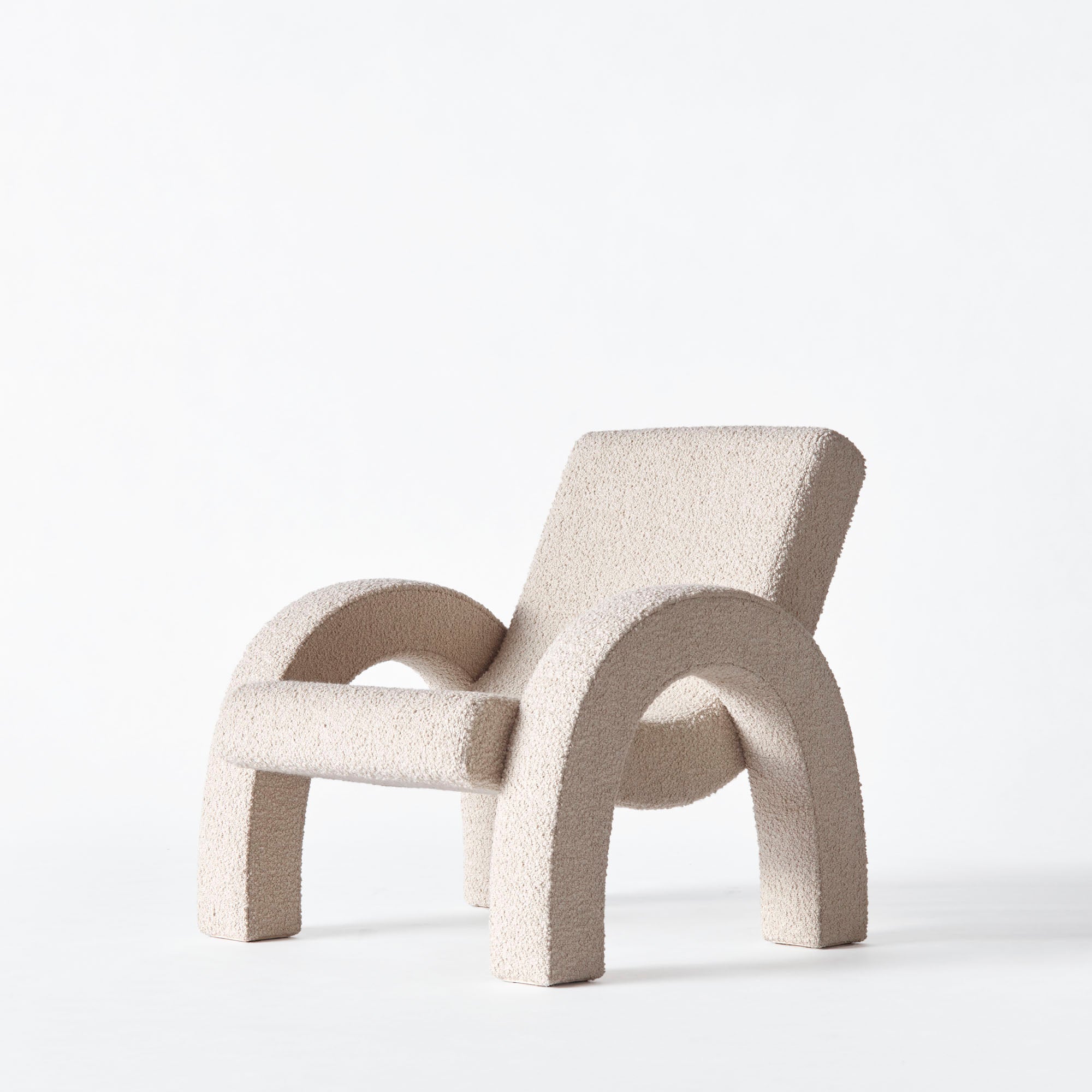 Arco Lounge Chair Small Boucle Beige