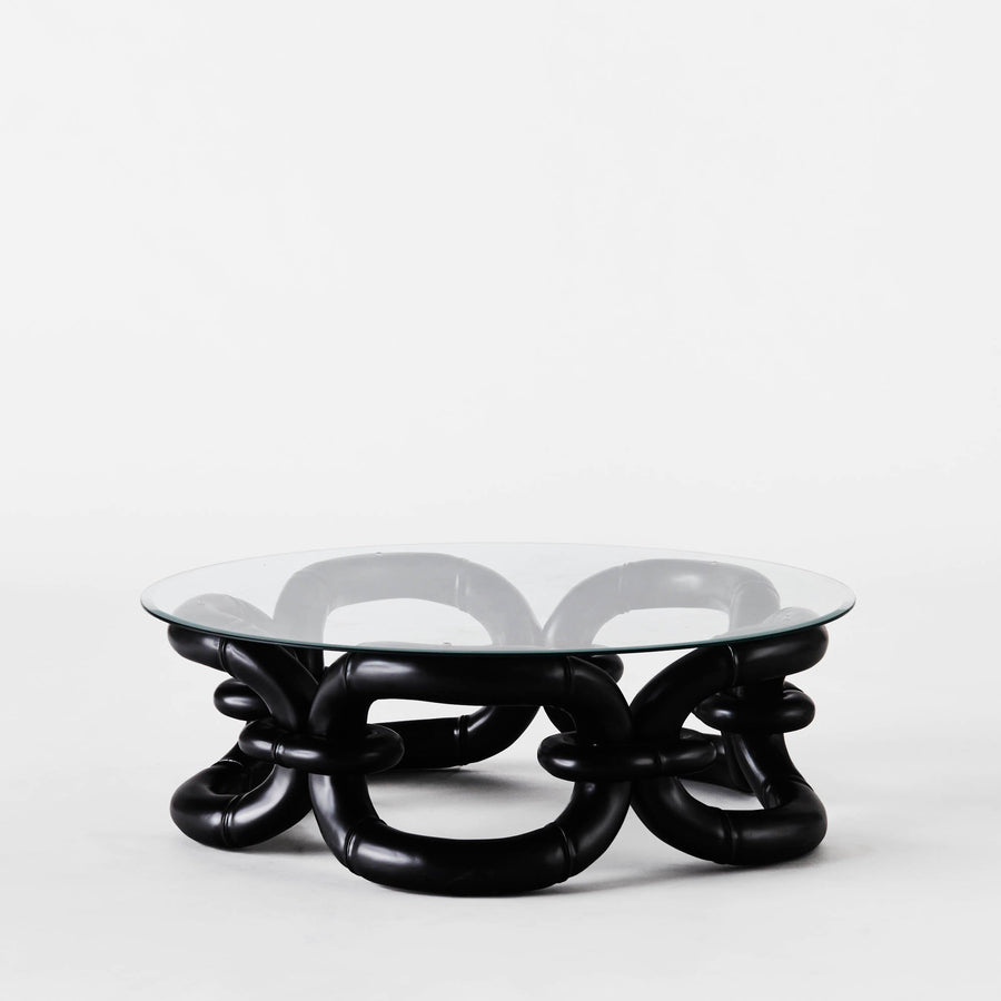 Bamboo Bracelet Sofa Table Black