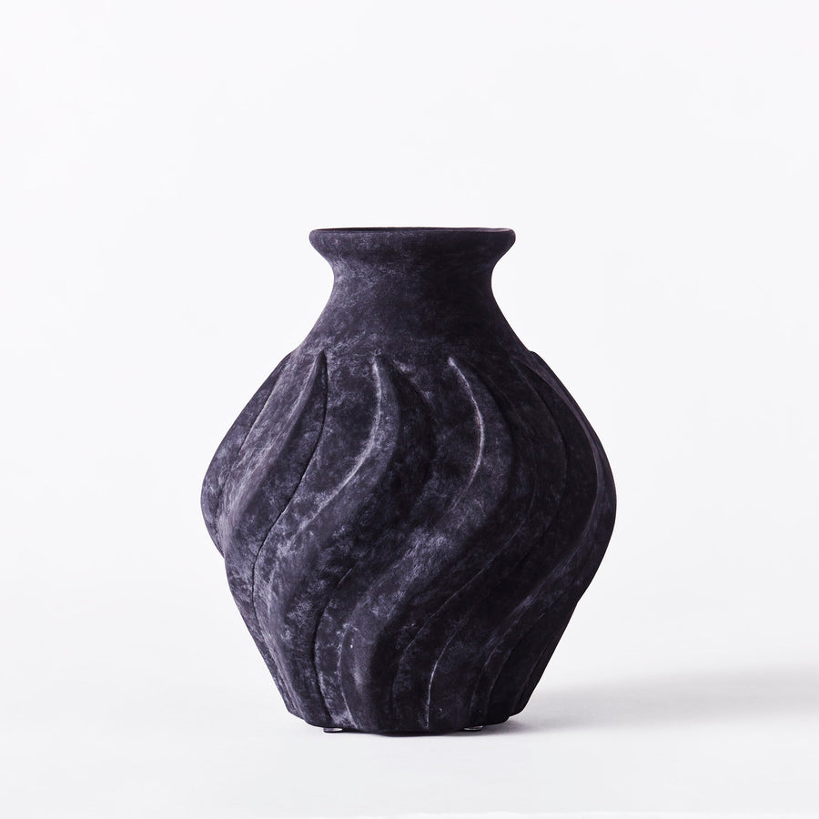 Swirl Vase Black Small