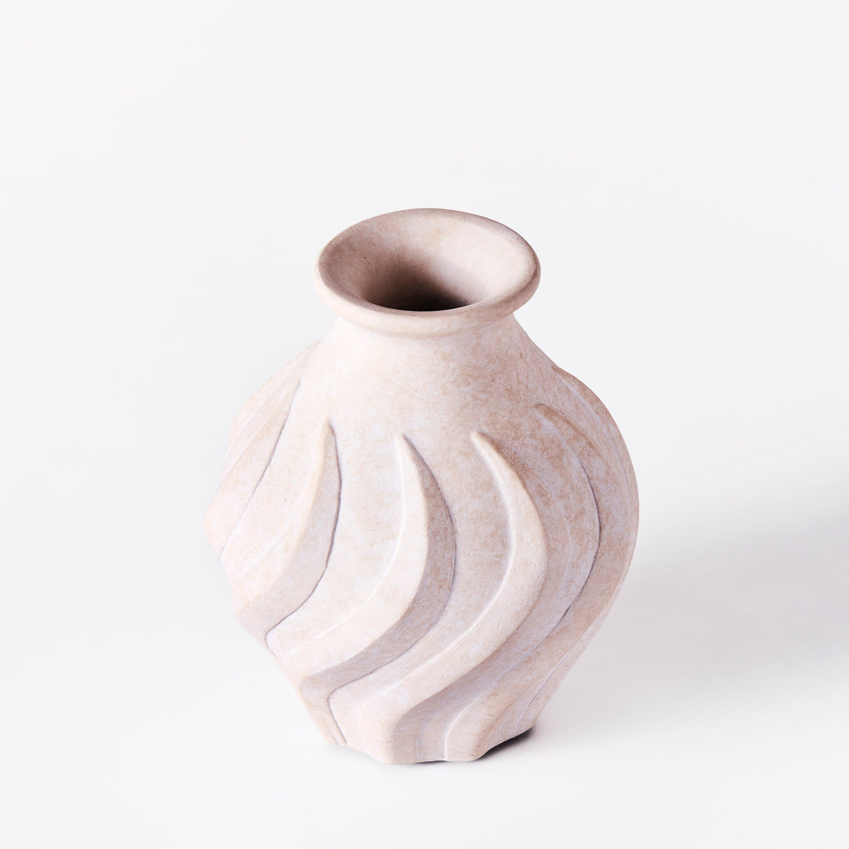Dusty Deco | Swirl Vase White Small