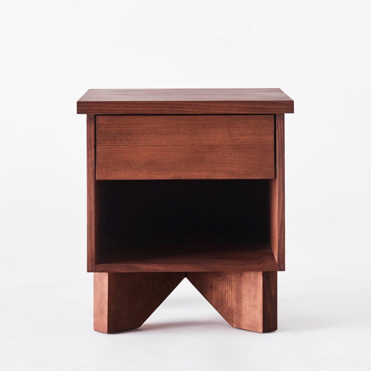 V Bedside Table Beech