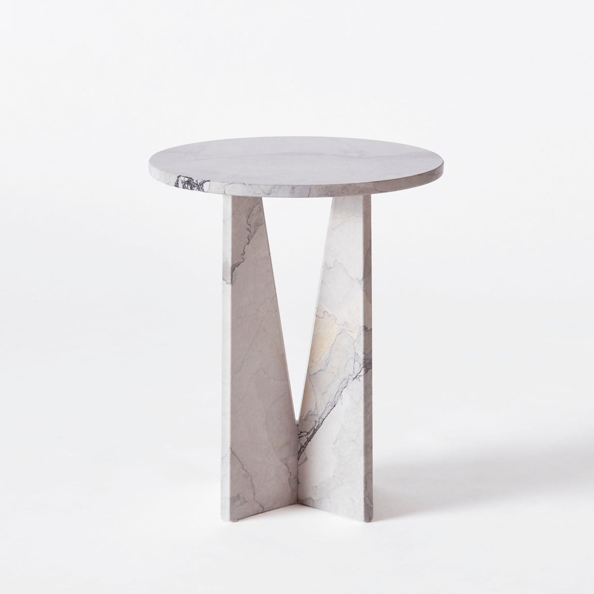 V Side Table Albanian Grey