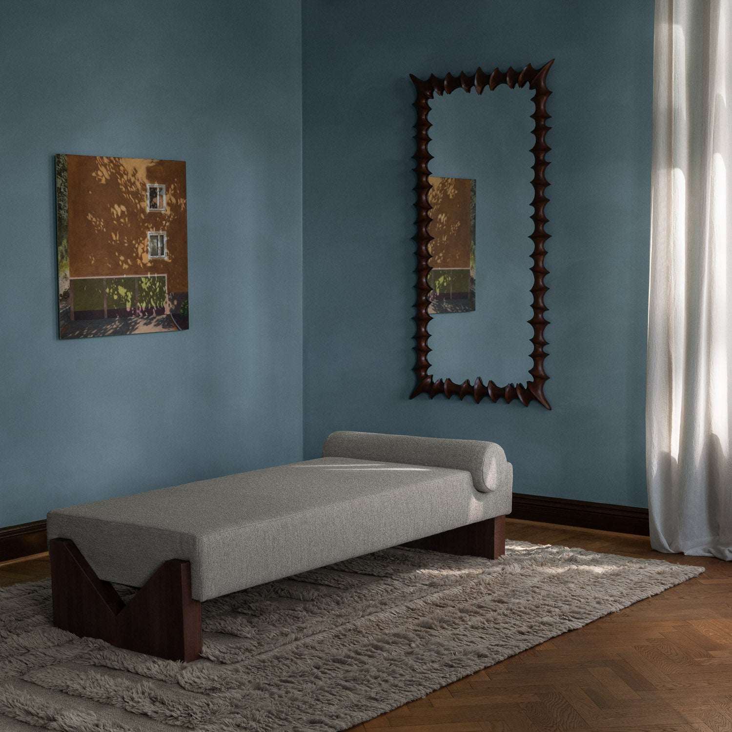 V Day Bed Boucle