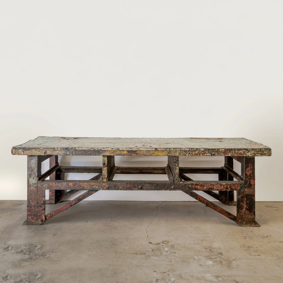 Super Metal Clad Wood + Steel Industrial Table