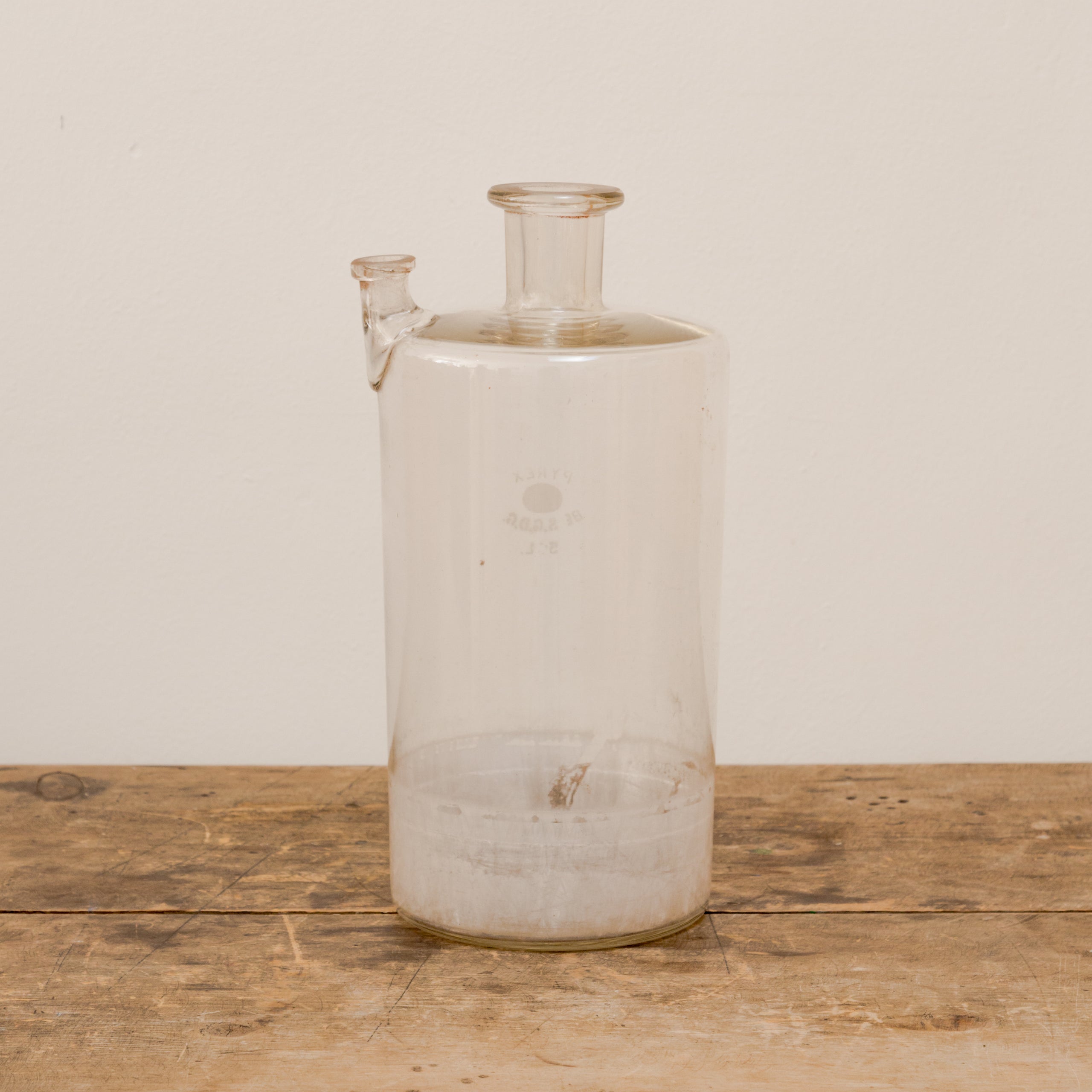 Vintage Lab Glass Beaker With Spout