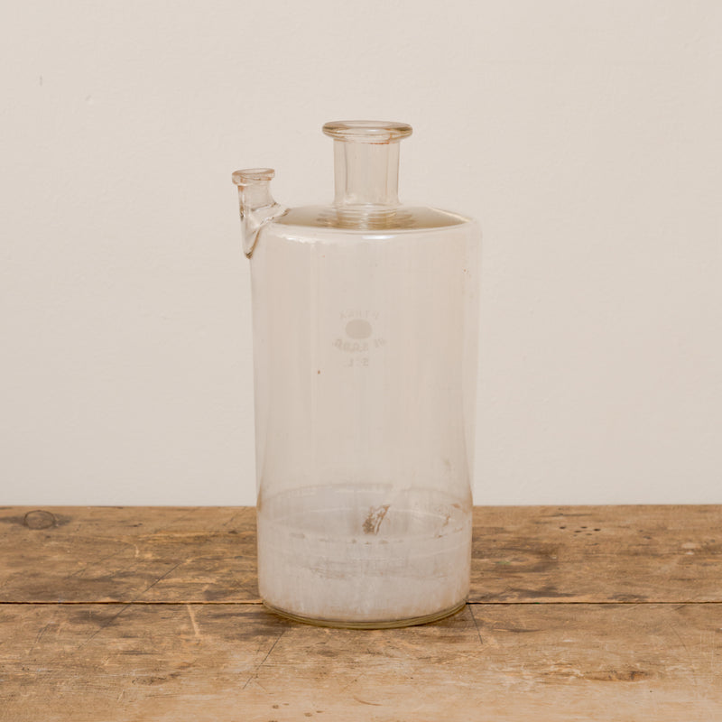 Vintage Lab Glass Beaker With Spout