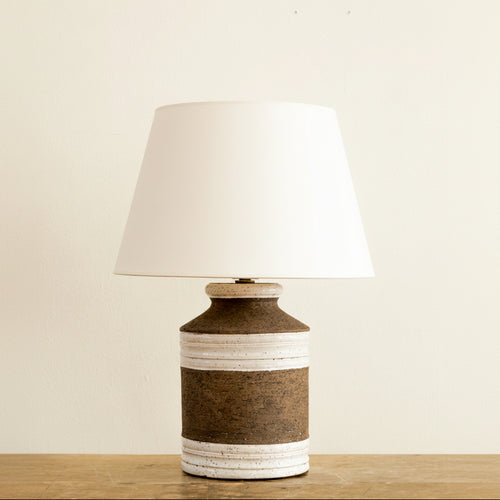Banded Stoneware Lamp