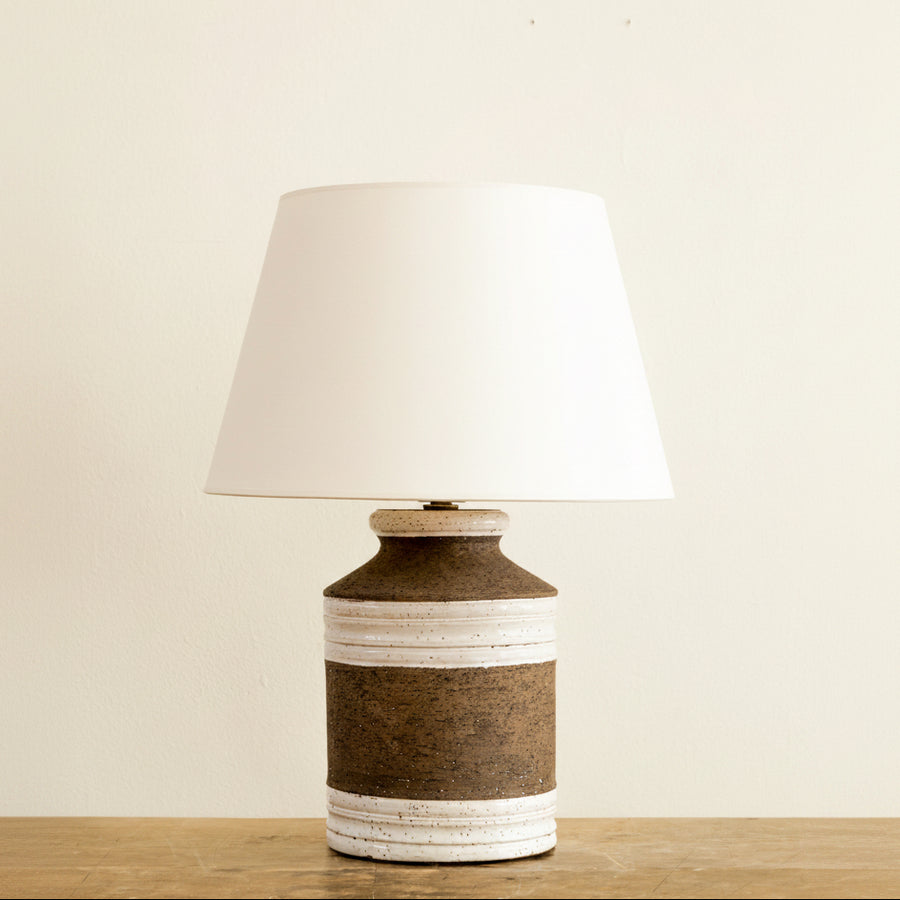 Banded Stoneware Lamp
