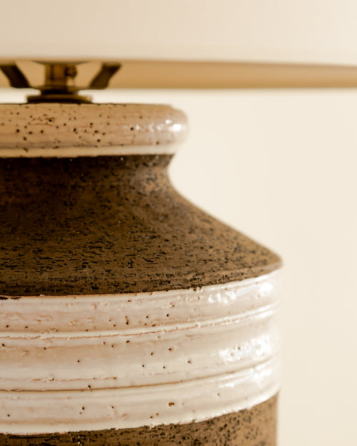 Banded Stoneware Lamp
