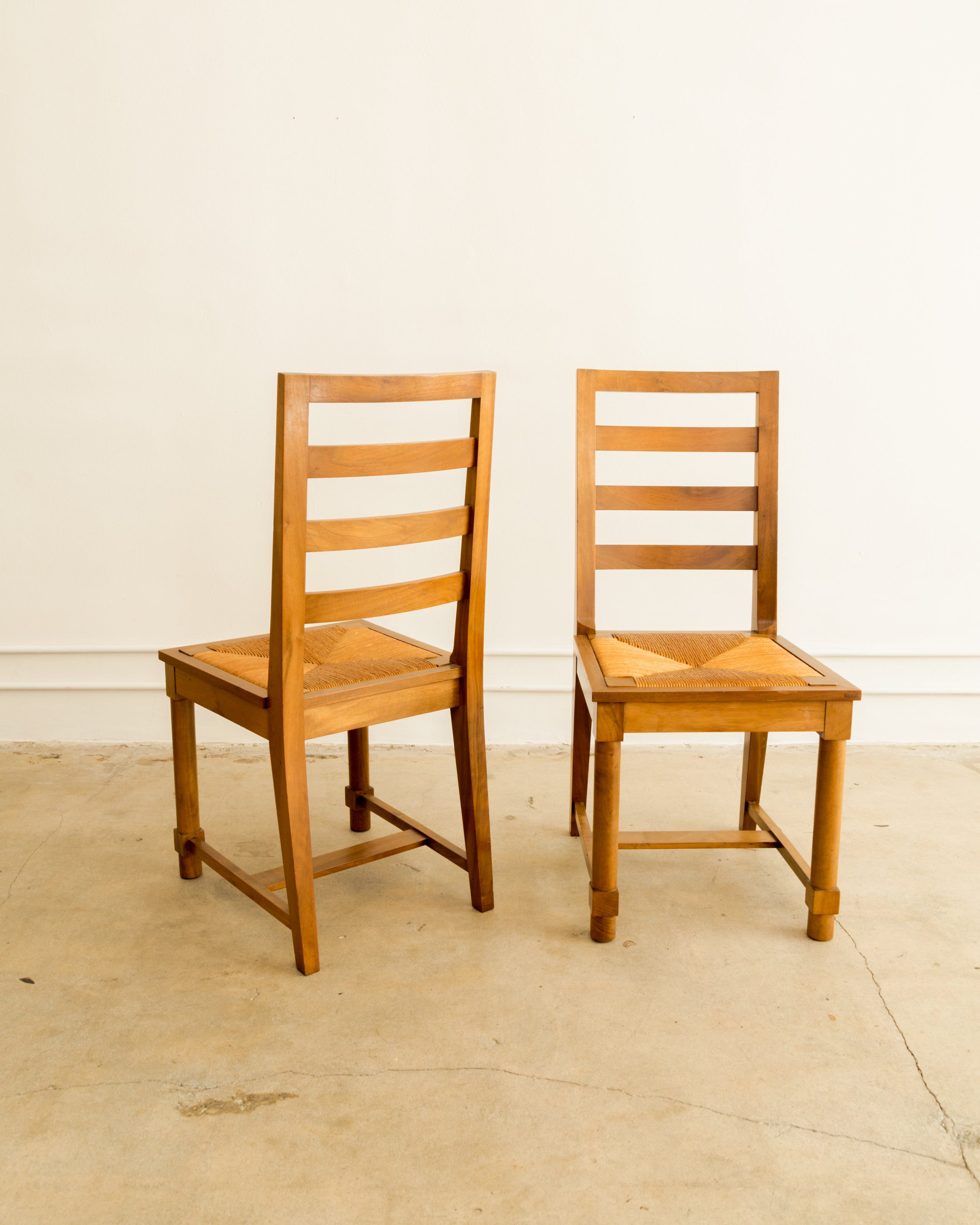 Jacques Adnet Style | Ladder Back Dining Chairs