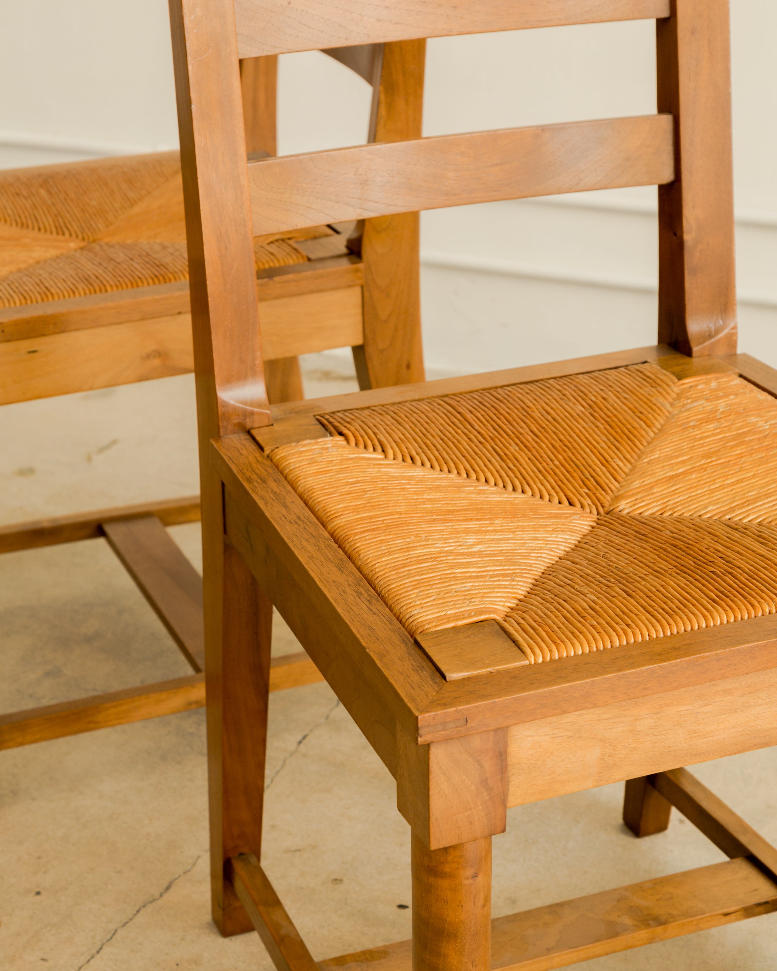 Jacques Adnet Style | Ladder Back Dining Chairs