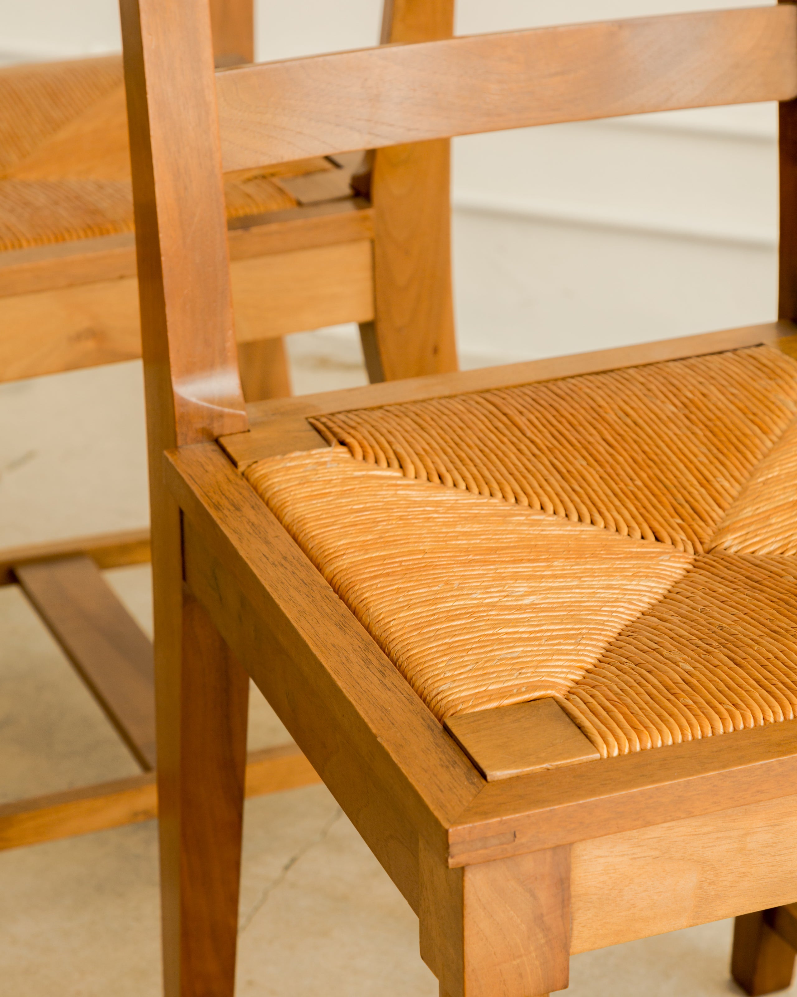 Jacques Adnet Style | Ladder Back Dining Chairs