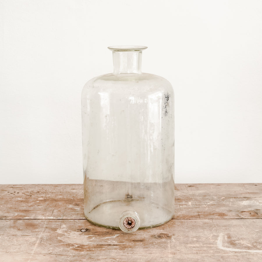 Vintage Lab Glass Bottle With Spout