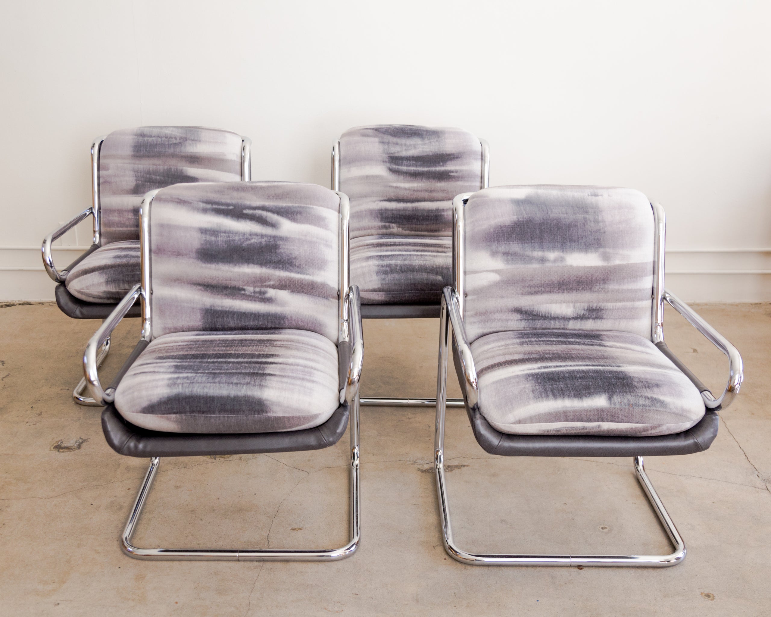 Mod Cantilevered Dining Armchairs