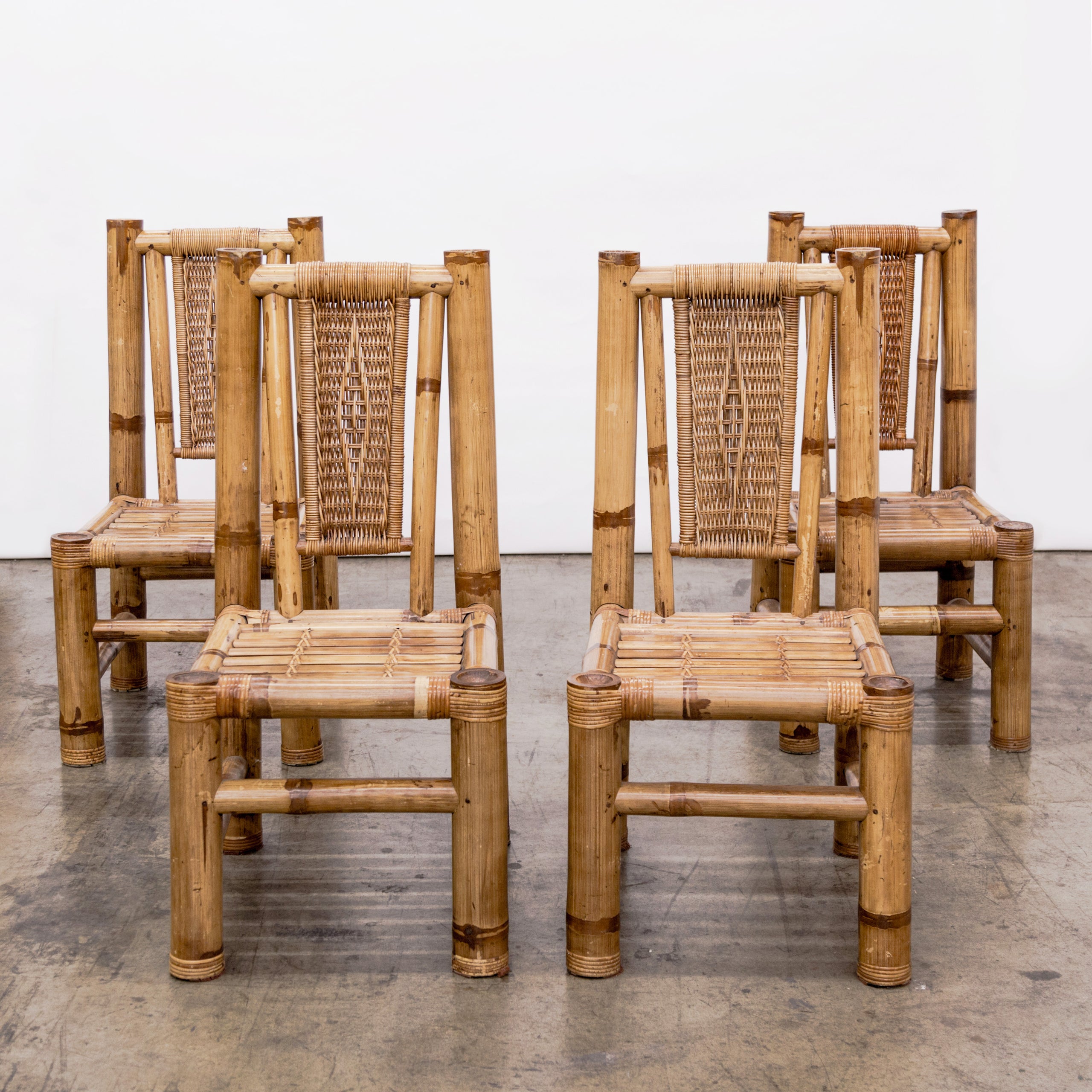 Audoux Minet Style | Primitive Chic Bamboo Side Chairs