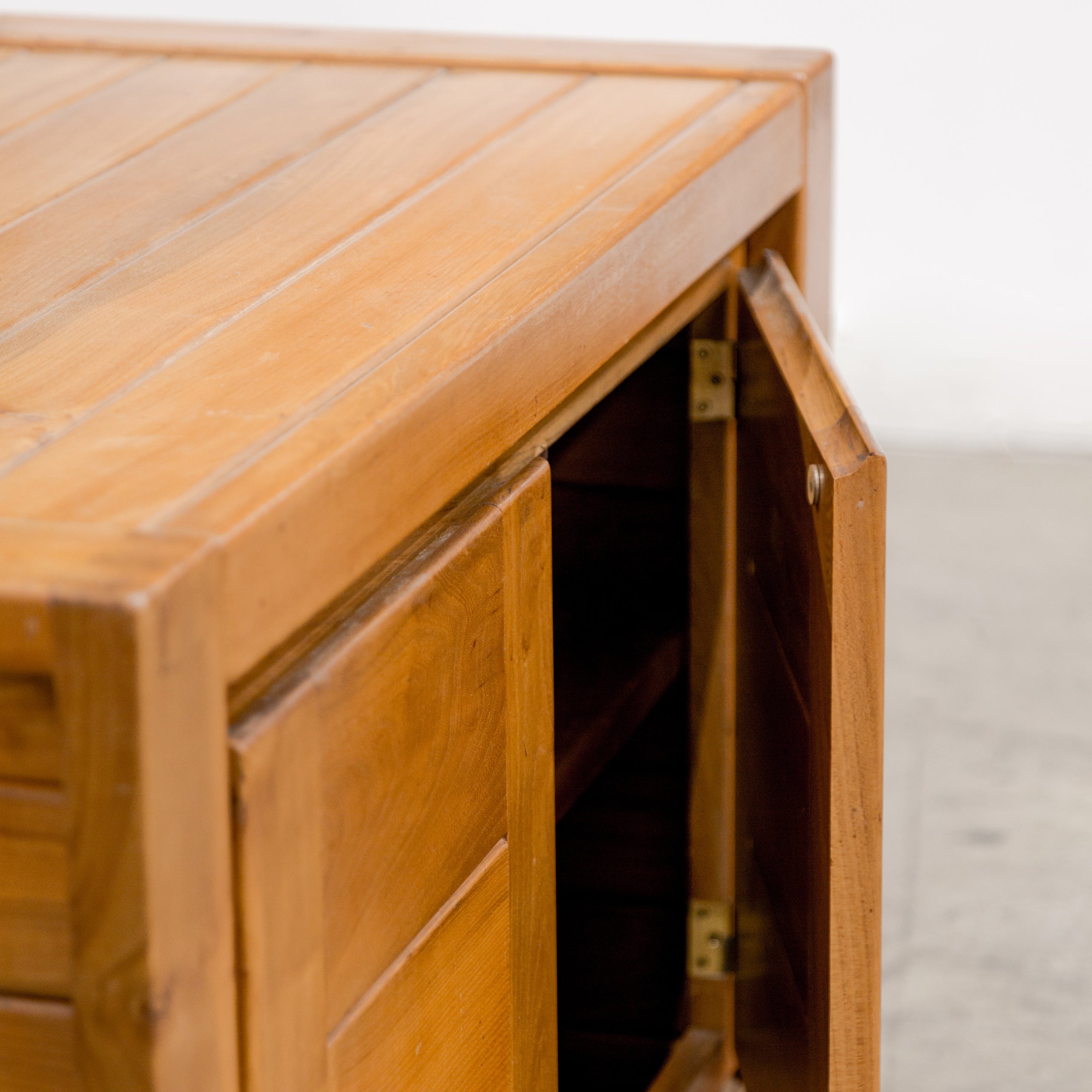 Maison Regain | Brutalist Elm Wood Cupboards