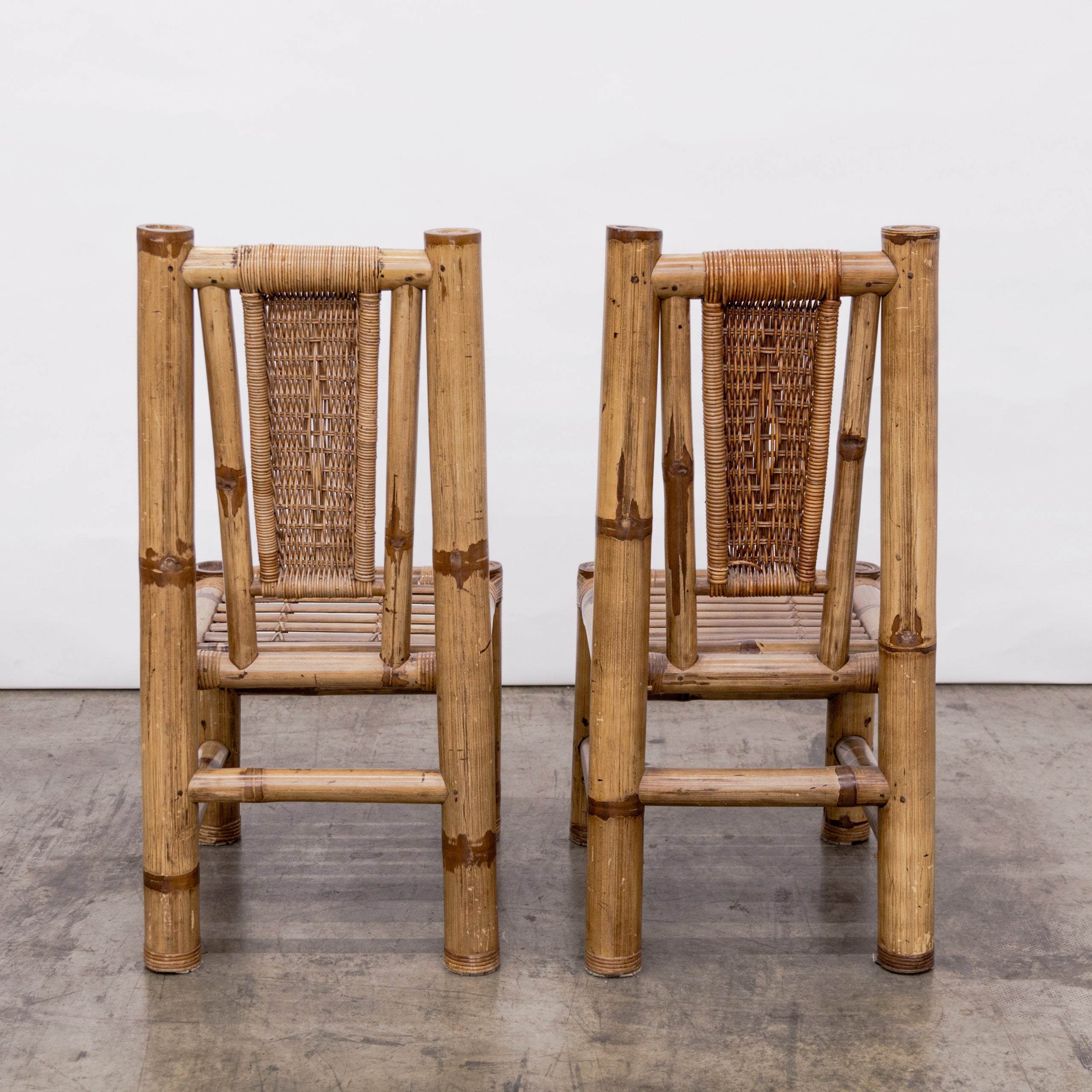 Audoux Minet Style | Primitive Chic Bamboo Side Chairs