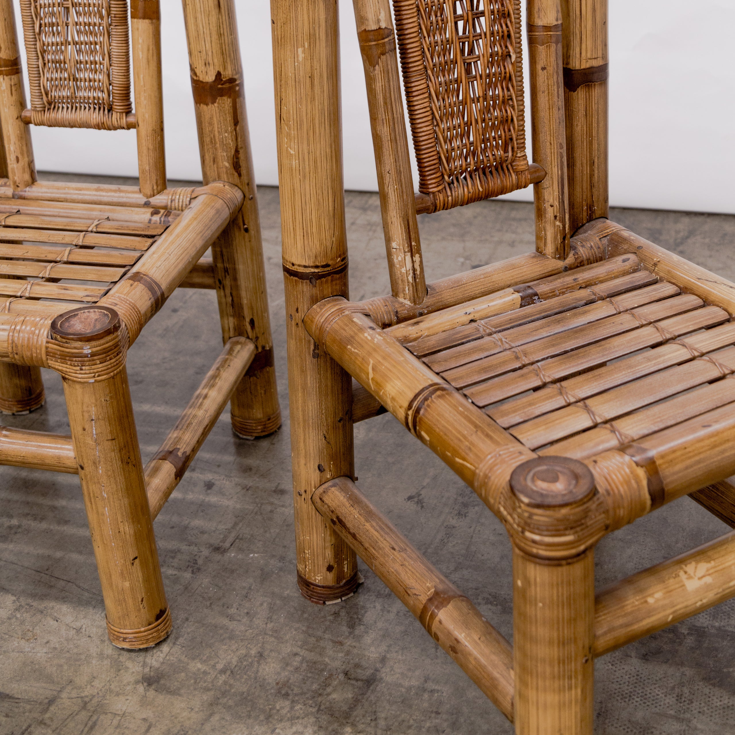 Audoux Minet Style | Primitive Chic Bamboo Side Chairs