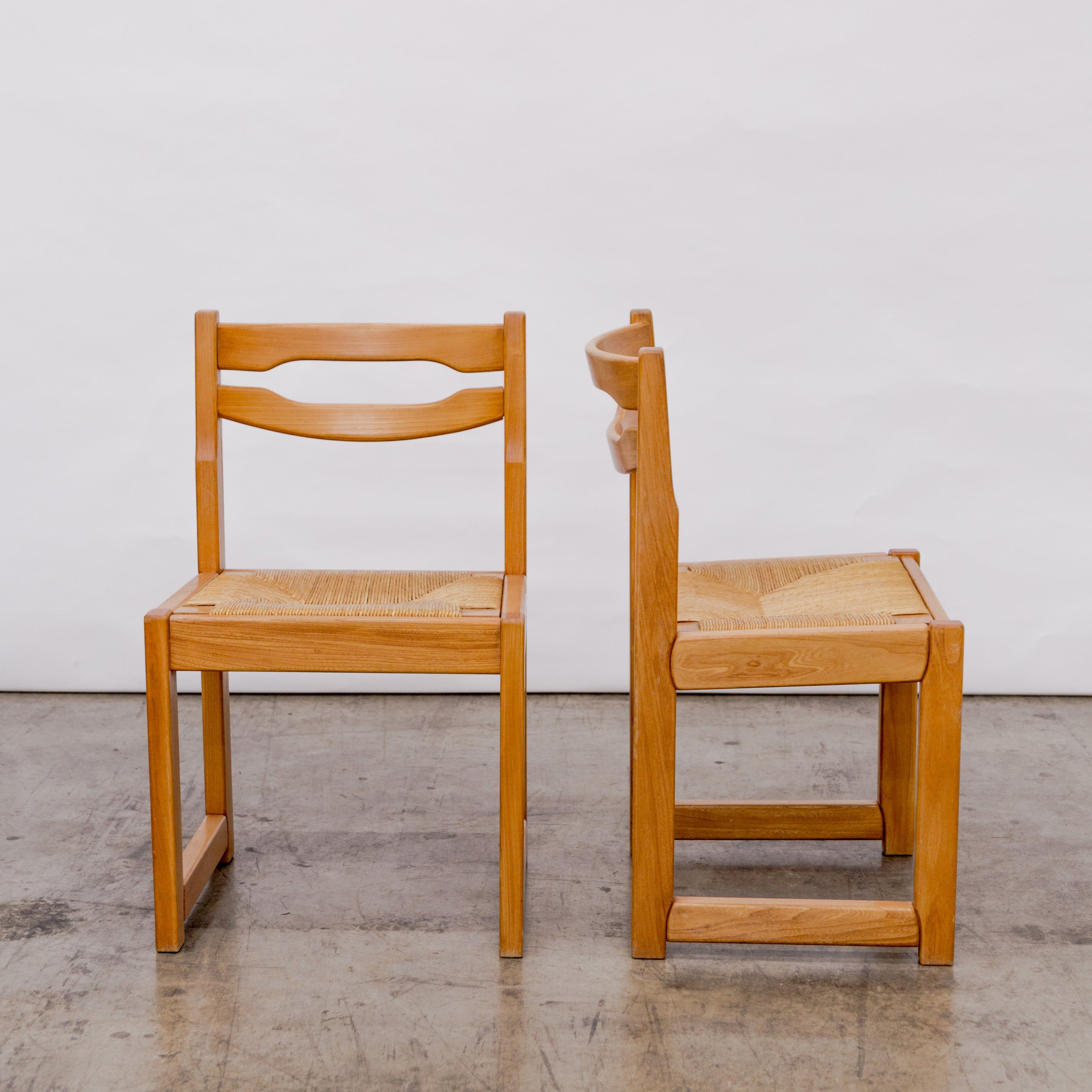 Maison Regain | Brutalist Elm + Rush Dining Chairs