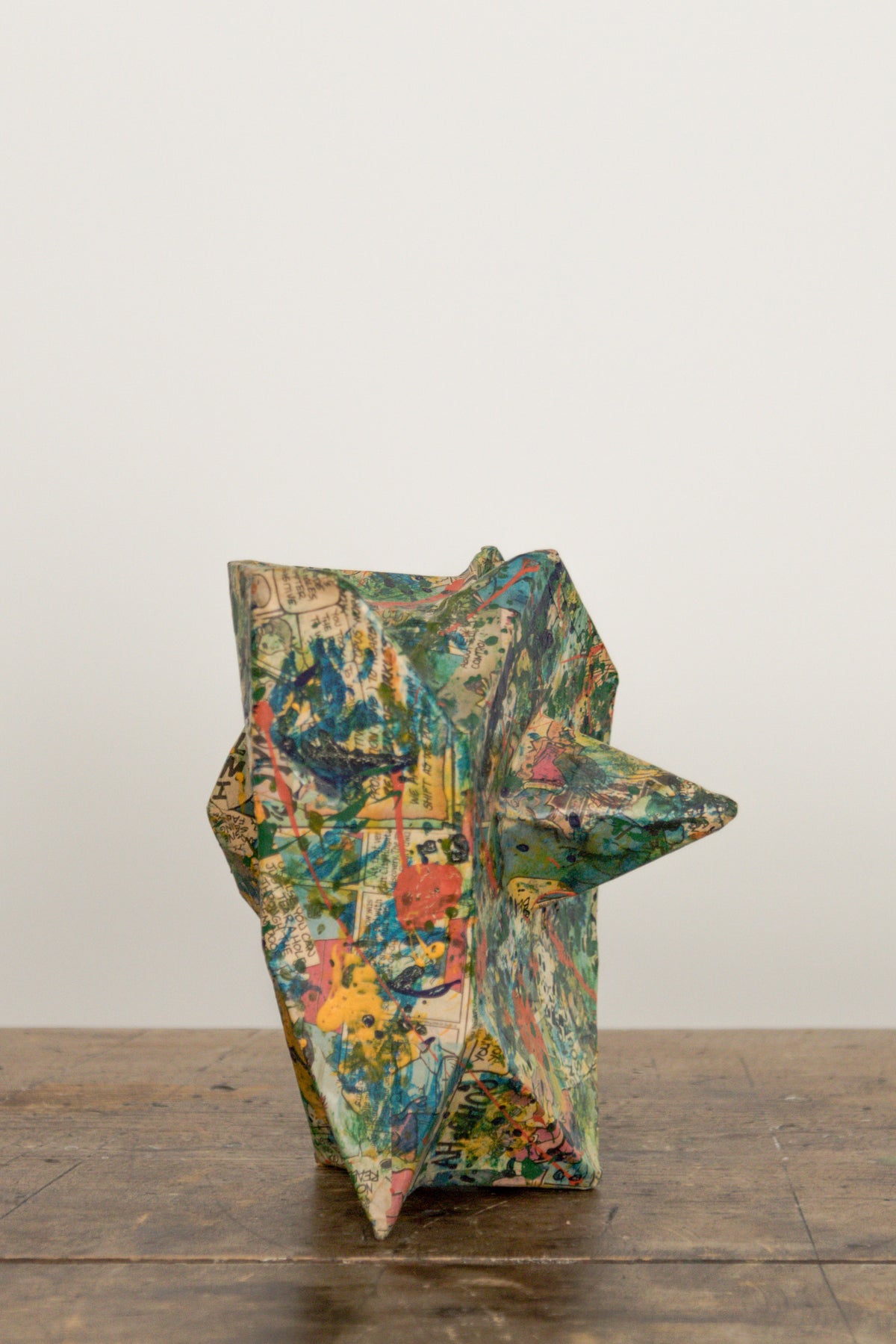Abstract Comic Strip Papier-Mâché Sculpture