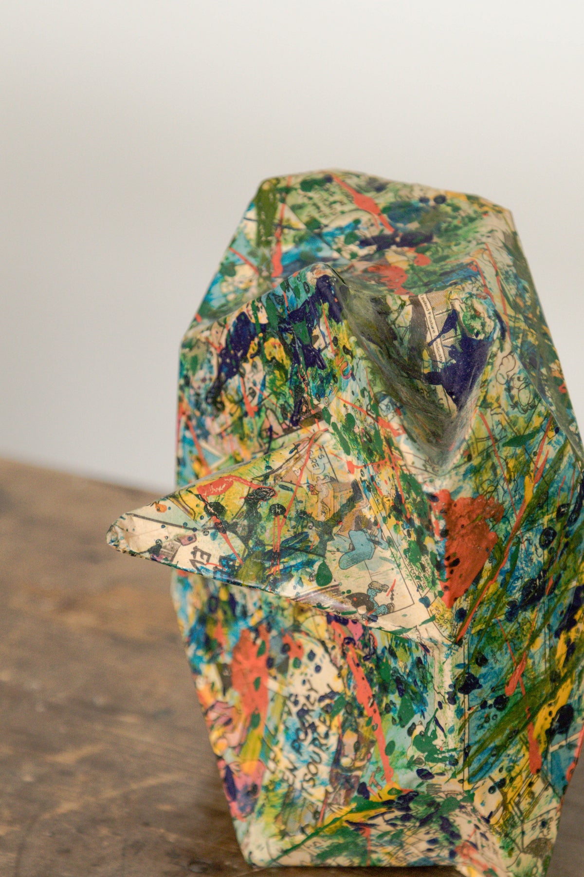 Abstract Comic Strip Papier-Mâché Sculpture