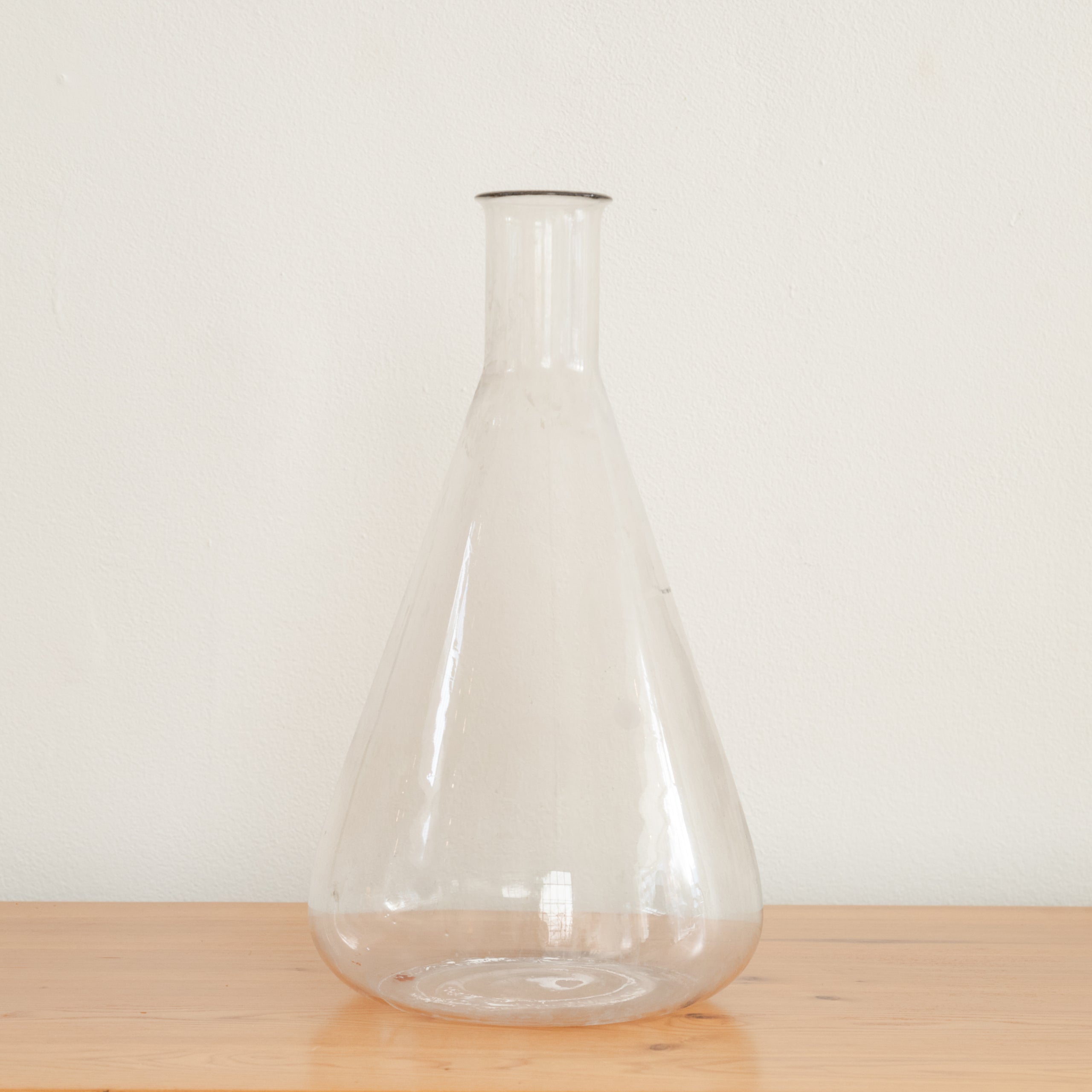 Tall Vintage Conical Lab Glass Vessel