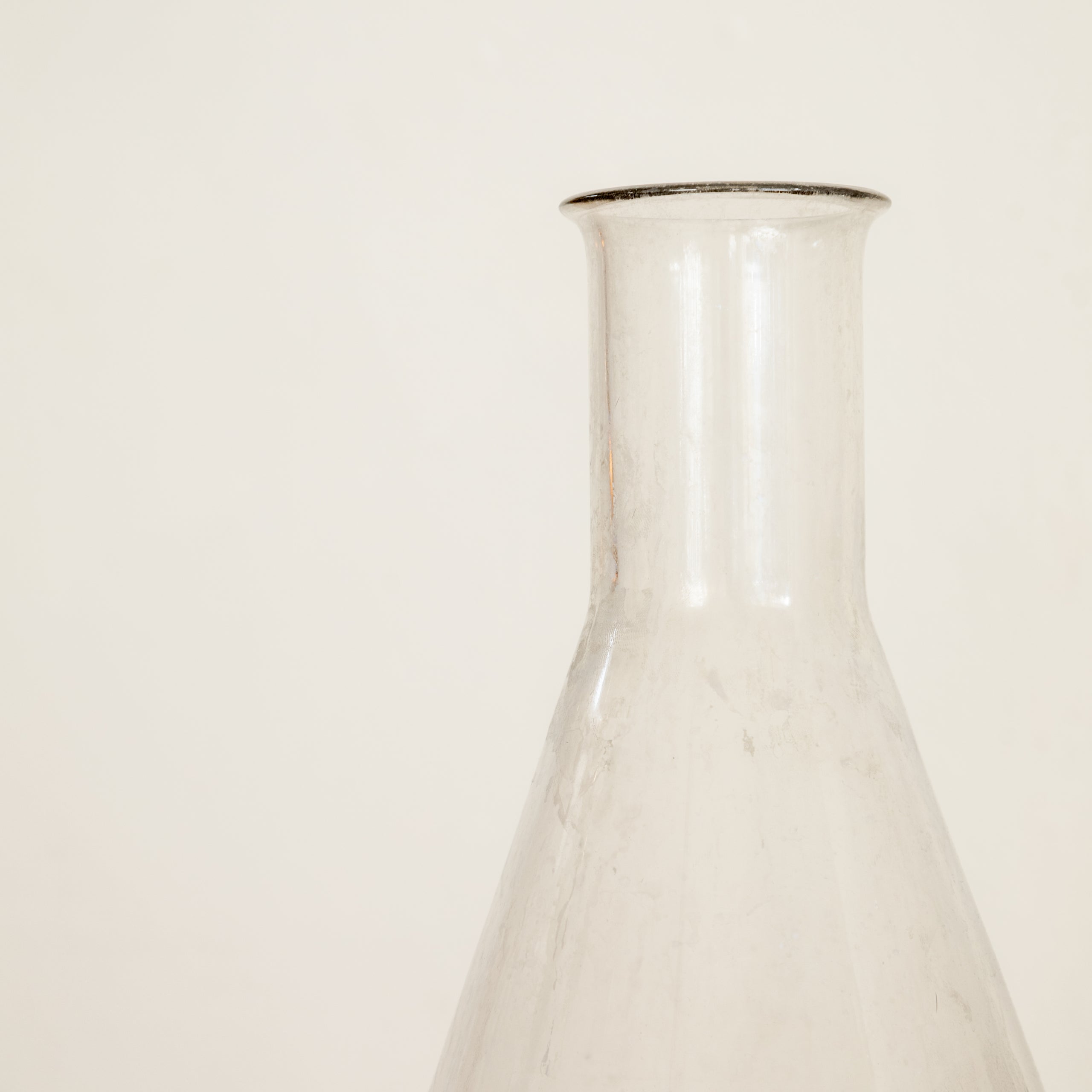 Tall Vintage Conical Lab Glass Vessel