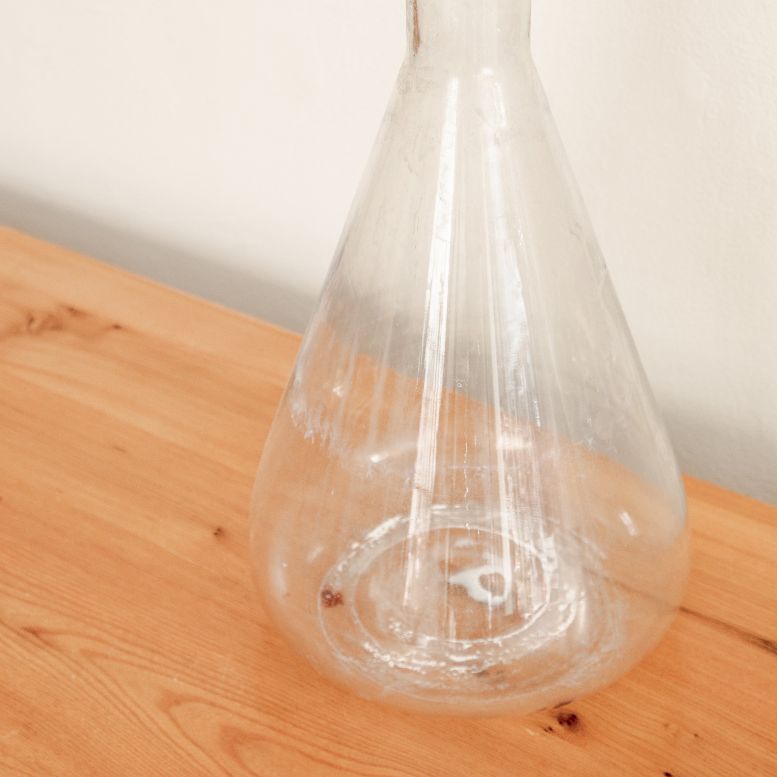 Tall Vintage Conical Lab Glass Vessel