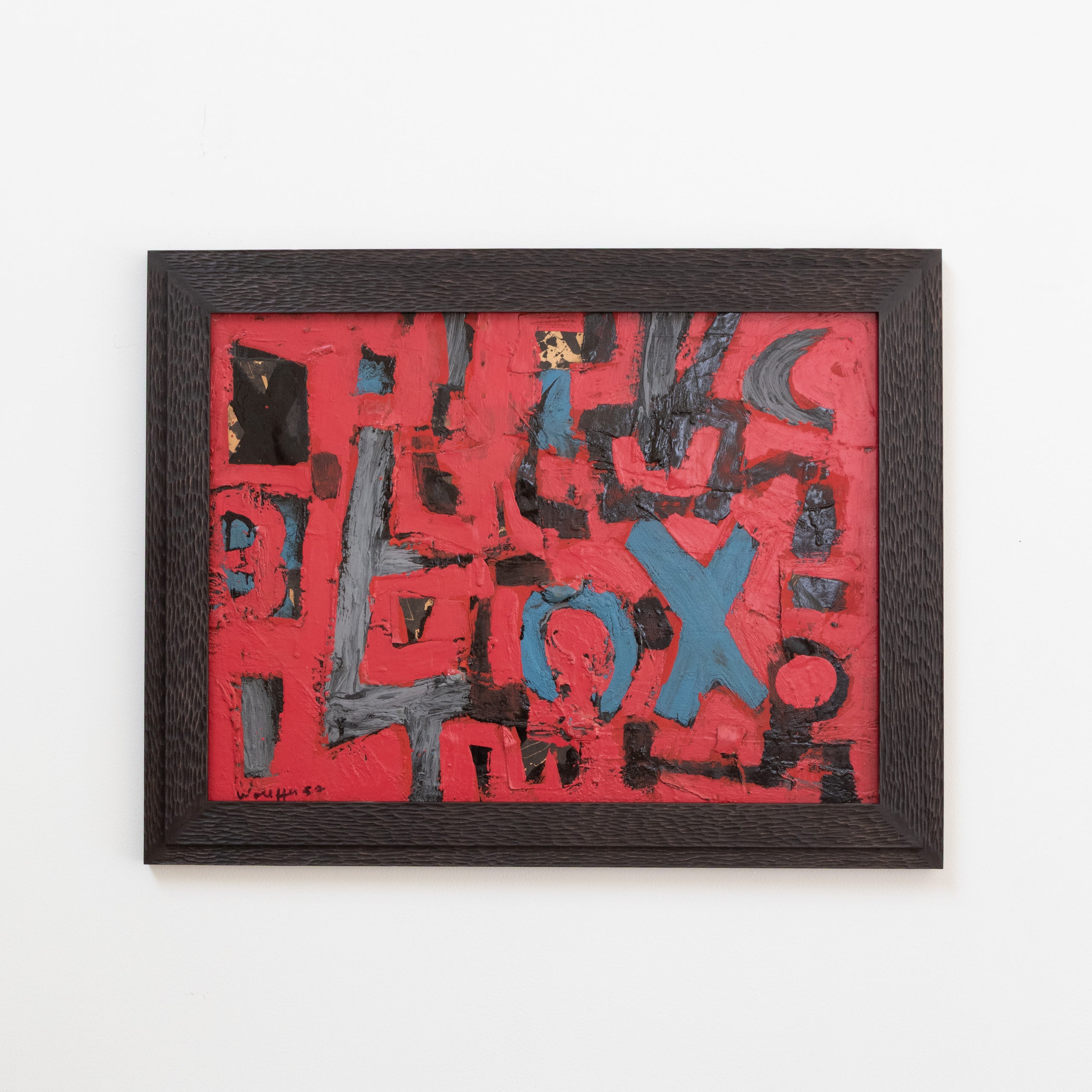 Emerson Woelffer | Untitled Oil + Mixed Media On Masonite