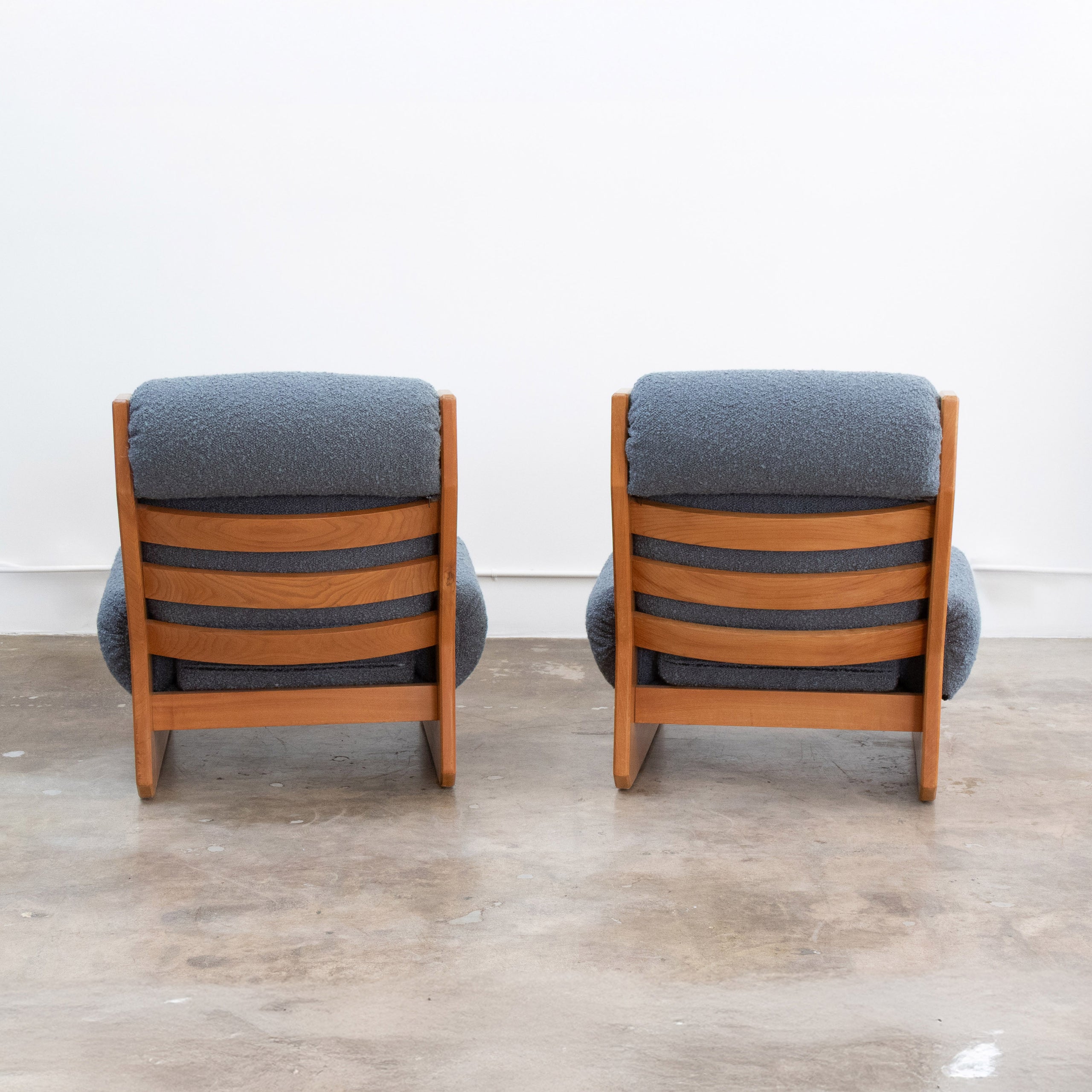 Maison Regain | Brutalist Elm + Shearling Lounge Chairs