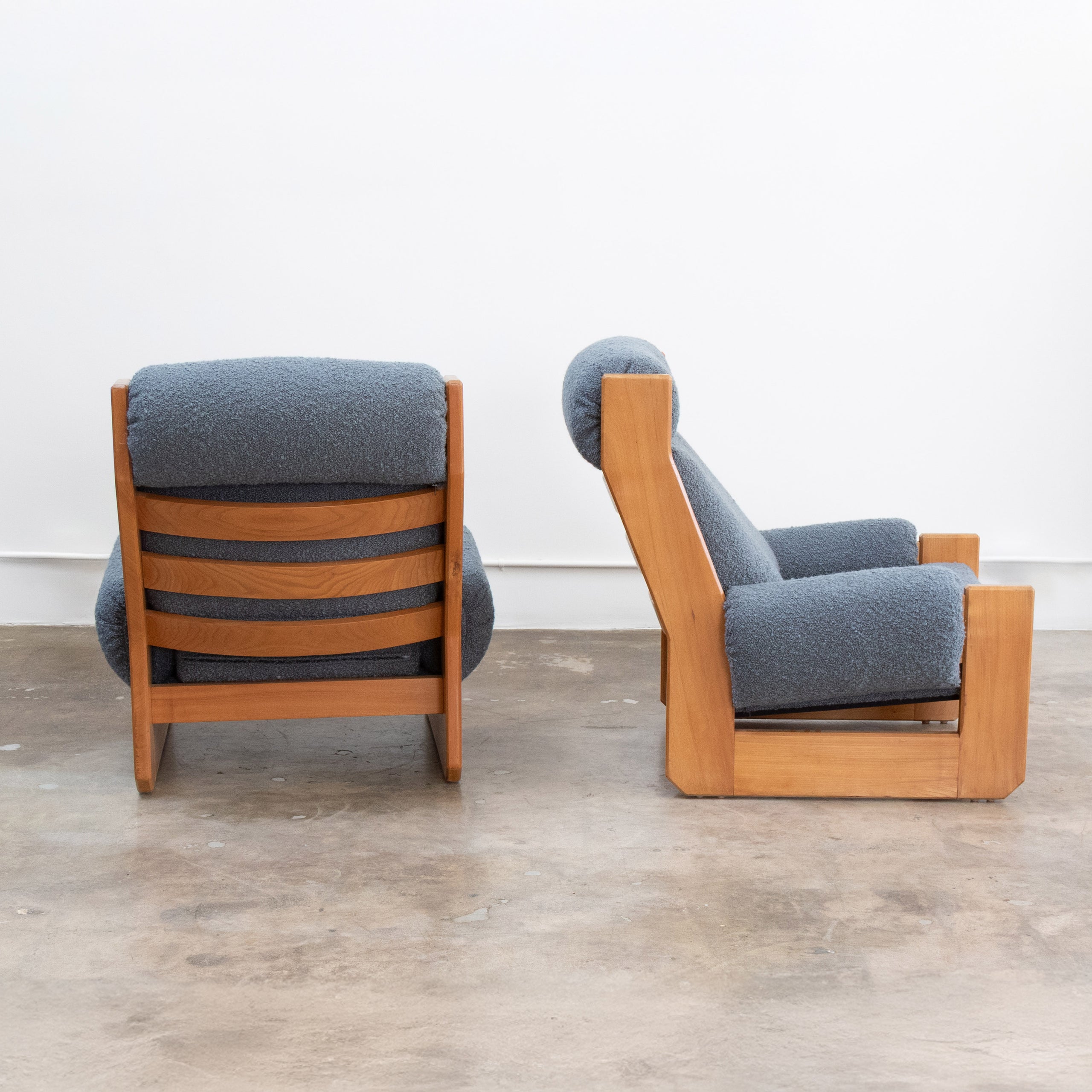Maison Regain | Brutalist Elm + Shearling Lounge Chairs