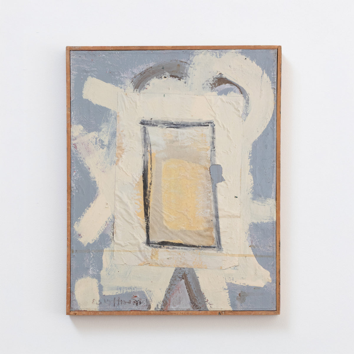 Emerson Woelffer | 'The Mirror' Mixed Media Collage On Canvas