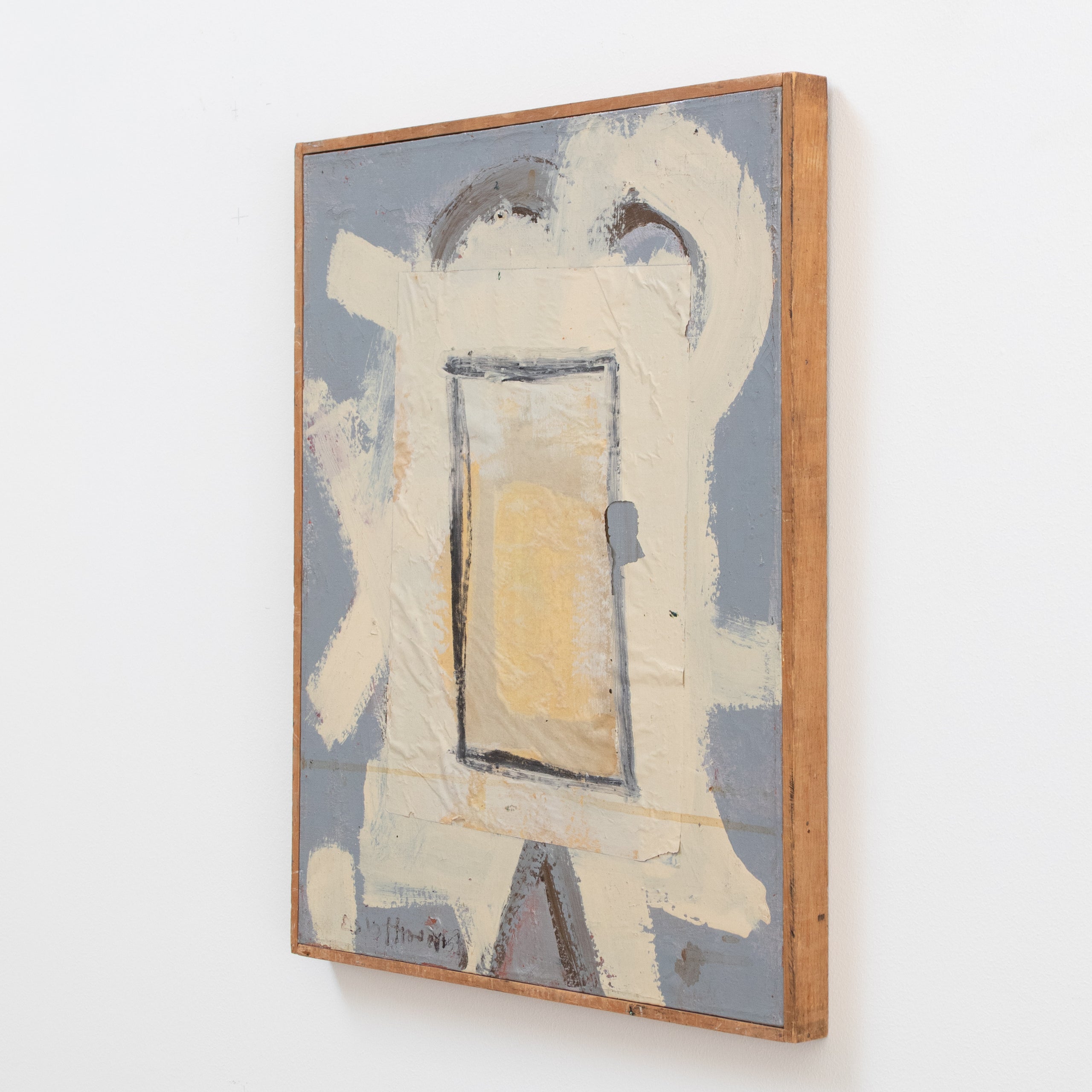 Emerson Woelffer | 'The Mirror' Mixed Media Collage On Canvas