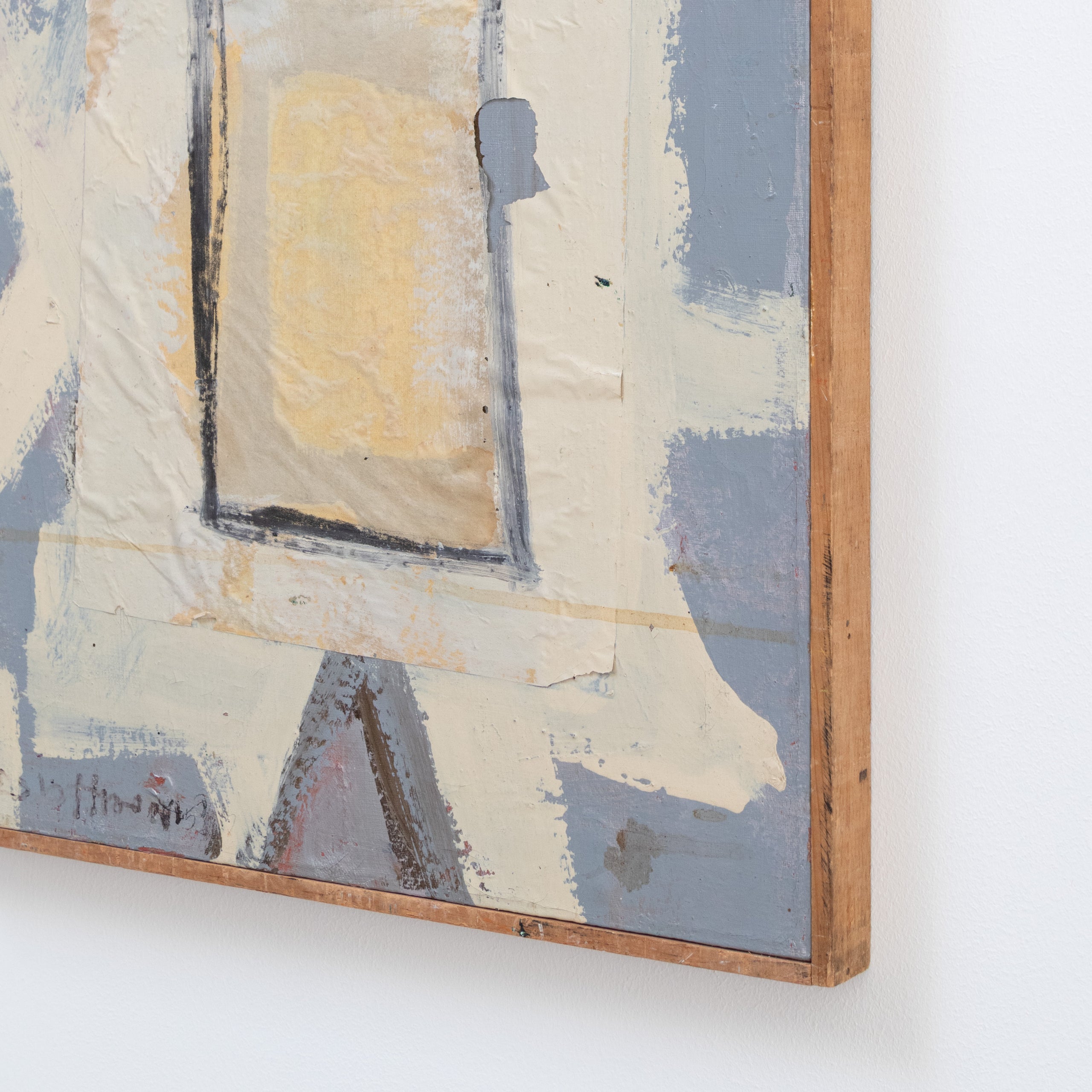 Emerson Woelffer | 'The Mirror' Mixed Media Collage On Canvas