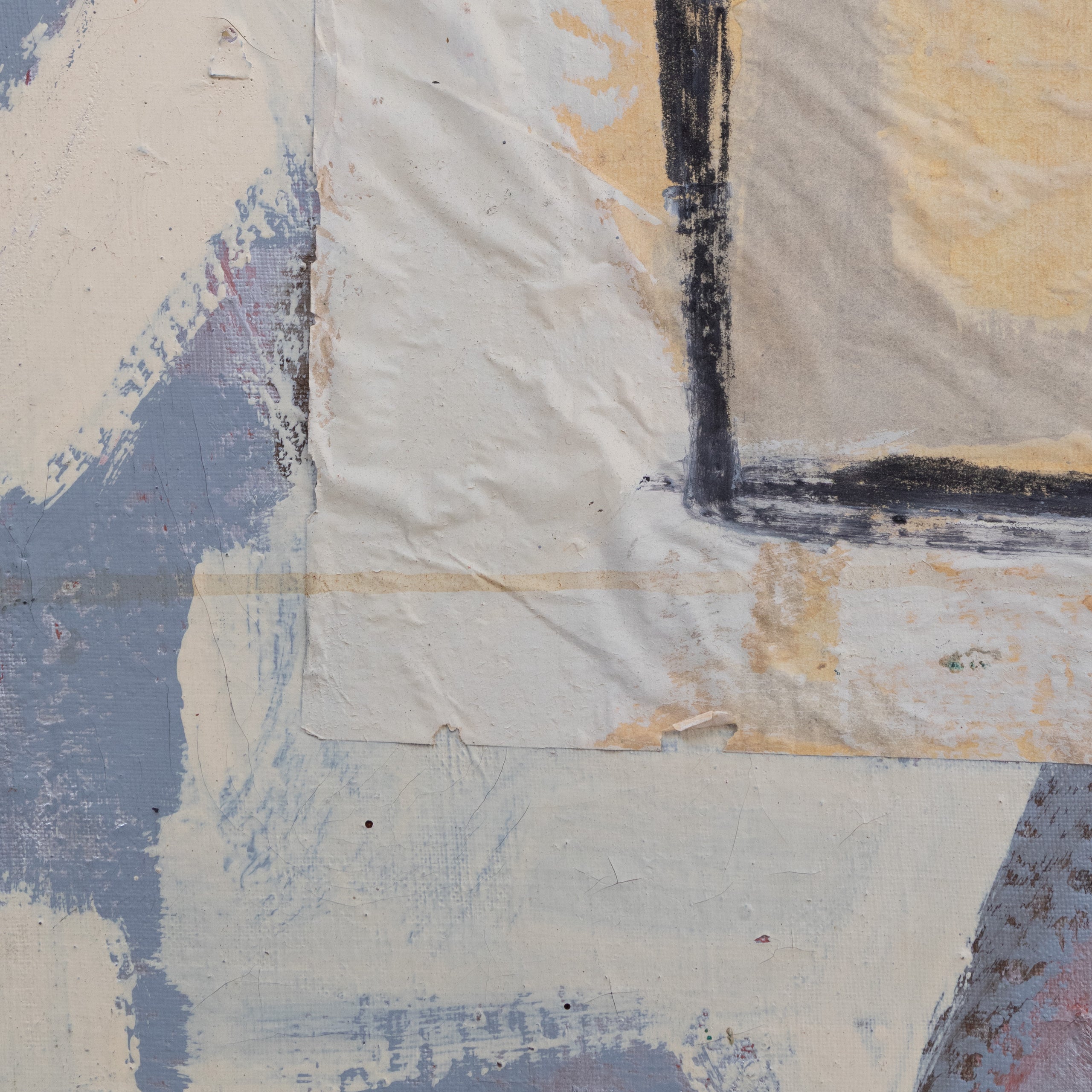 Emerson Woelffer | 'The Mirror' Mixed Media Collage On Canvas