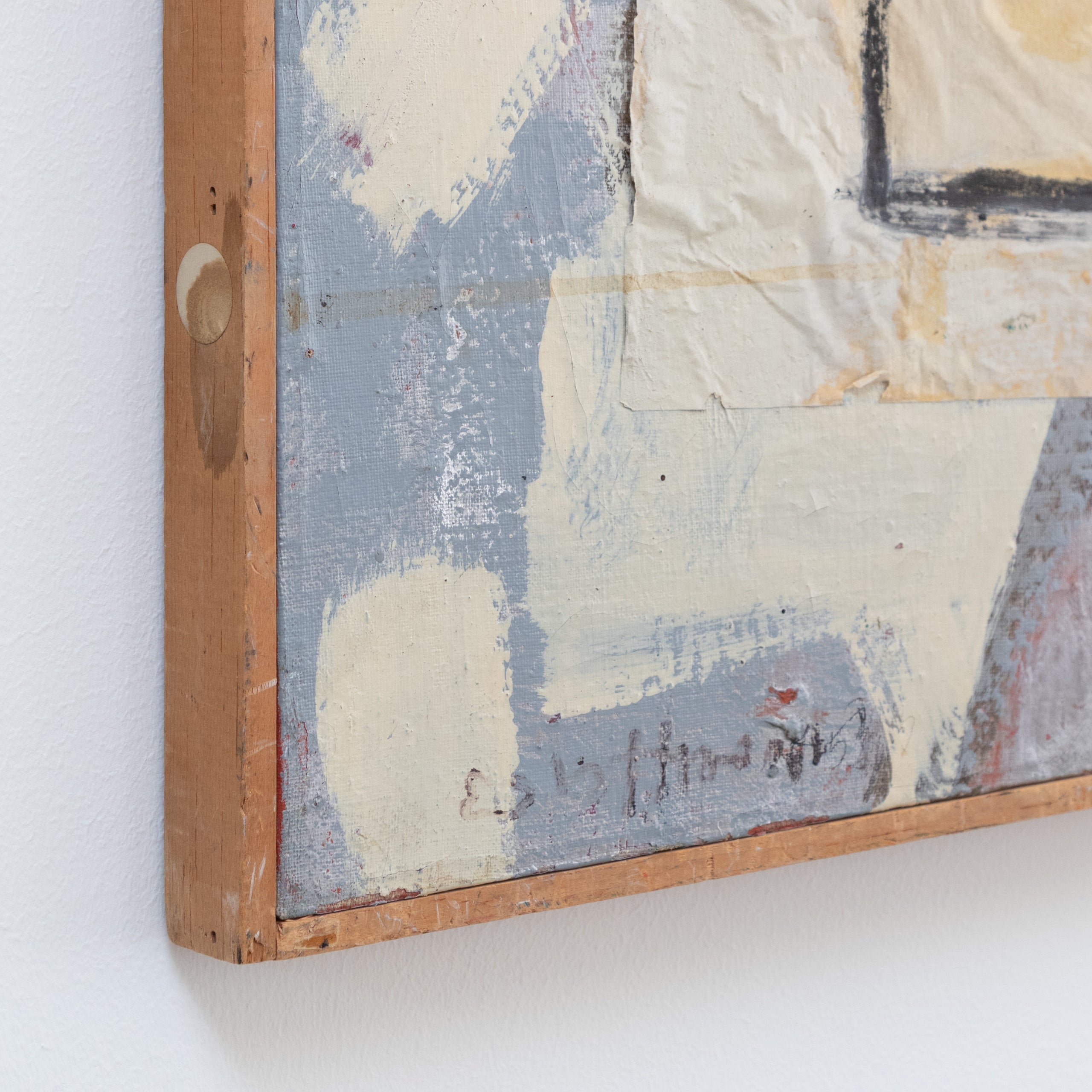 Emerson Woelffer | 'The Mirror' Mixed Media Collage On Canvas